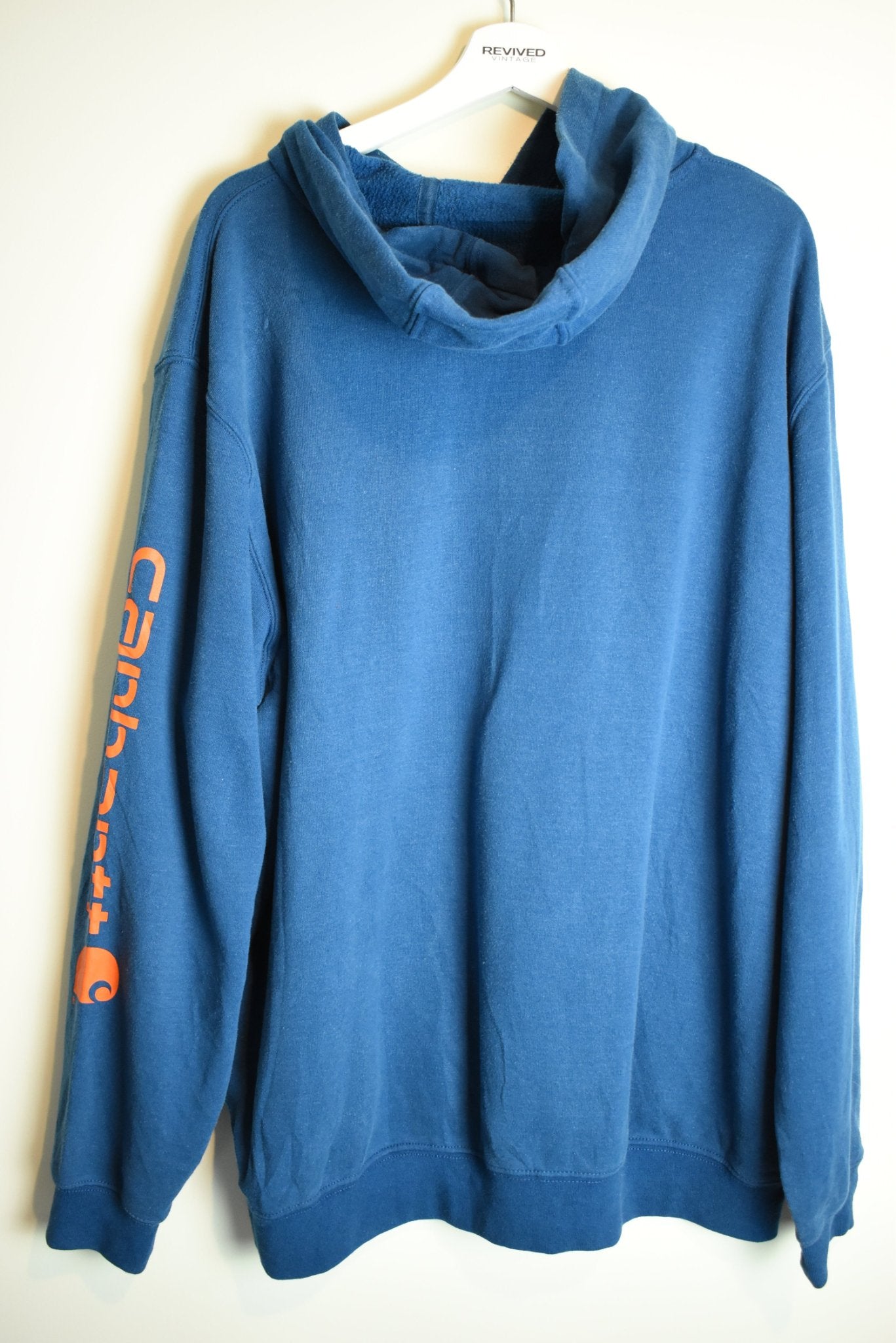 Vintage Carhartt Print Blue Hoodie Original Fit XL