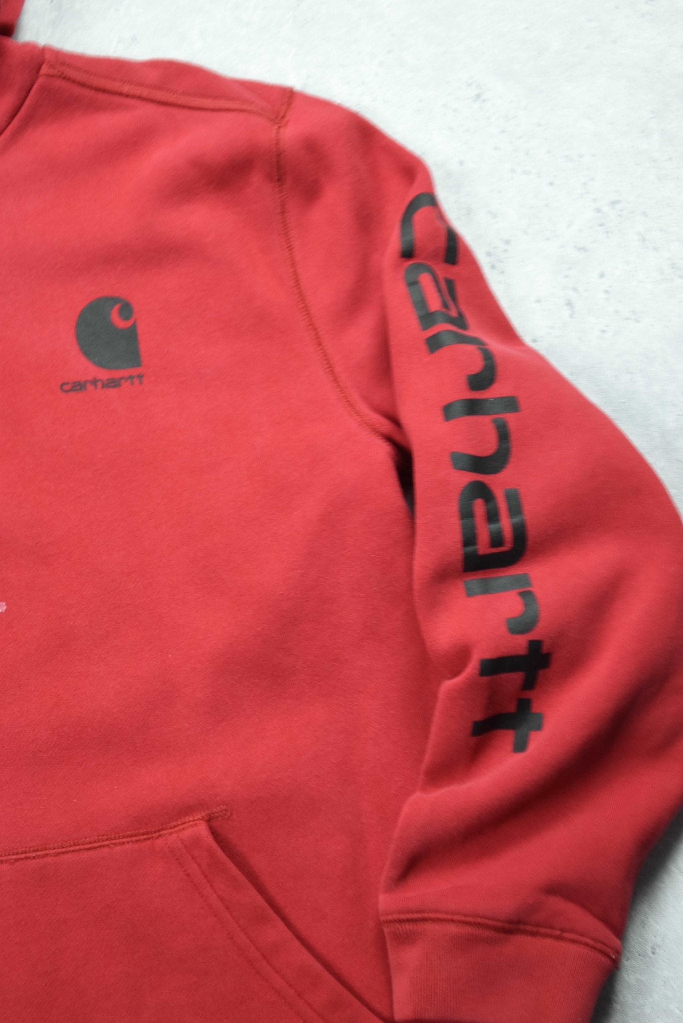 Vintage Carhartt Print Hoodie Small
