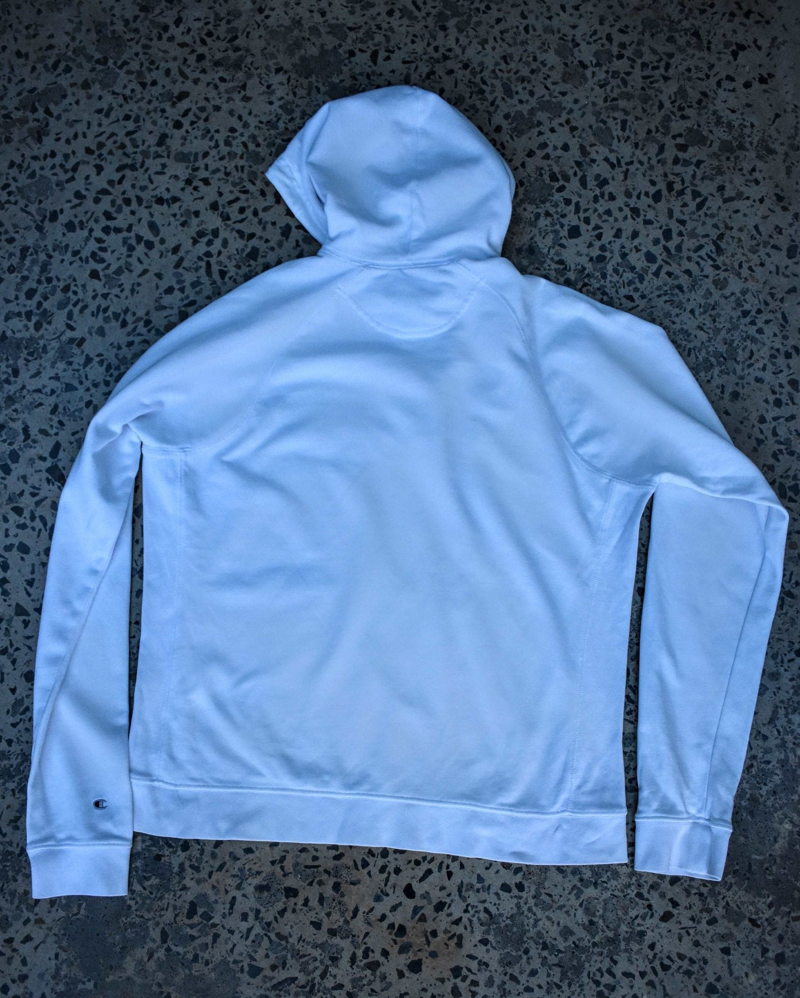 Vintage Champion Embroidered Logo Hoodie Medium
