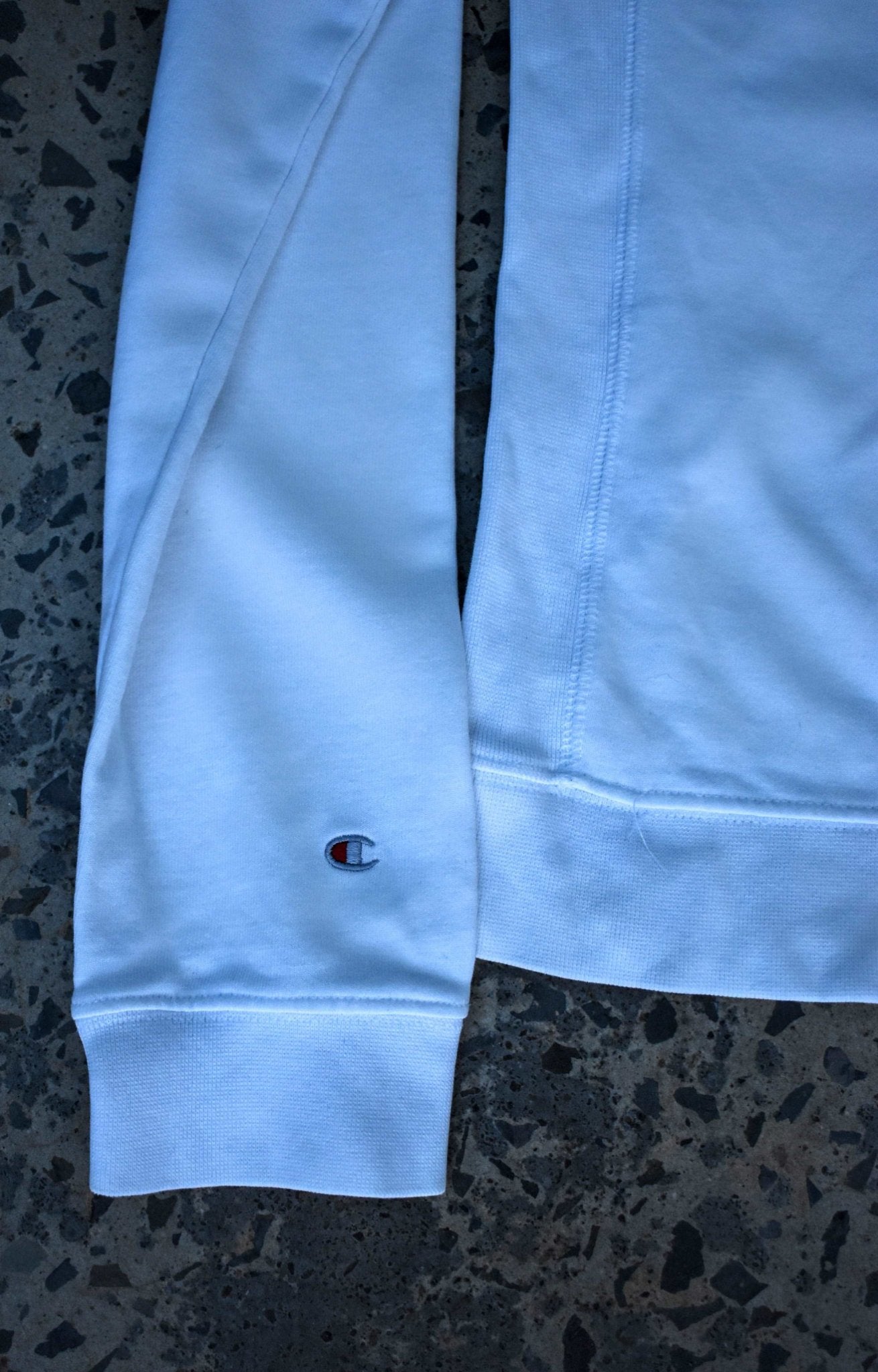 Vintage Champion Embroidered Logo Hoodie Medium