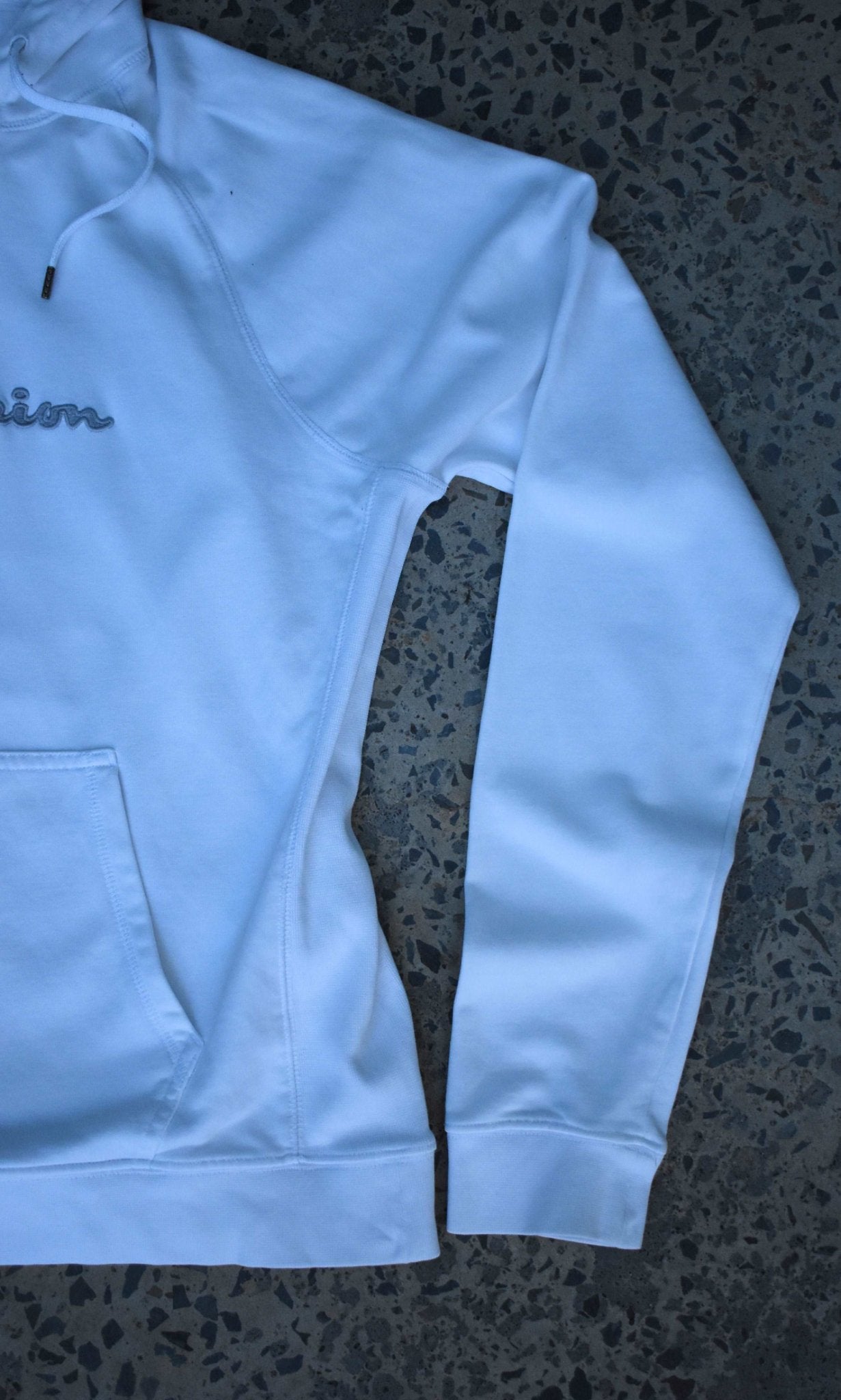 Vintage Champion Embroidered Logo Hoodie Medium