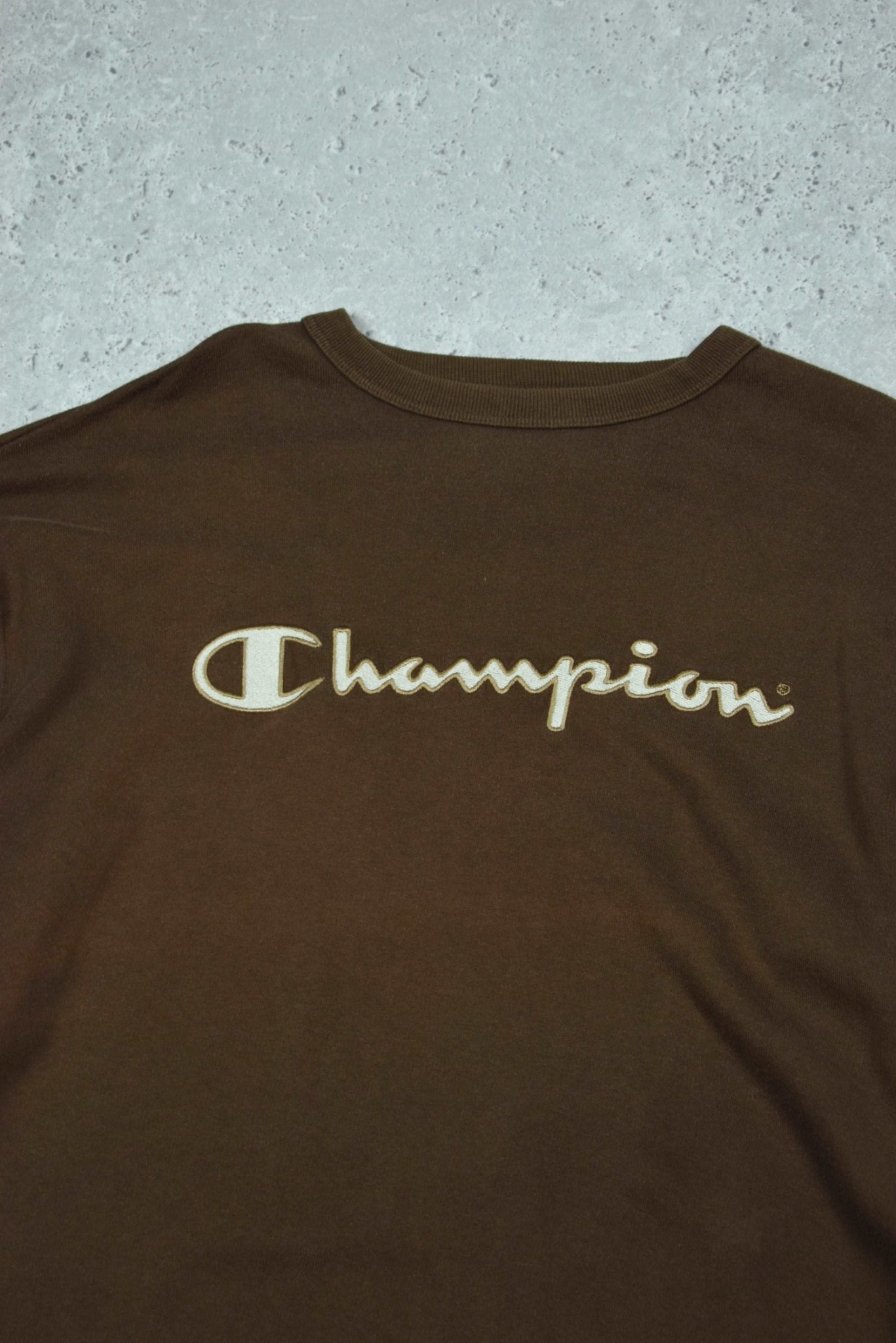 Vintage Champion Embroidered Logo Sweatshirt Large