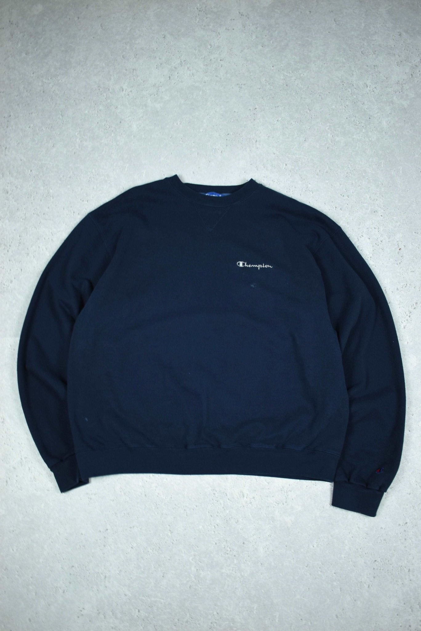 Vintage Champion Embroidered Logo Sweatshirt Large