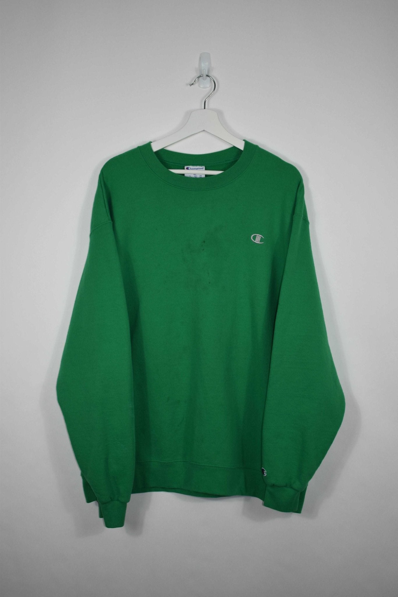 Vintage Champion Green Small Embroidered Logo Sweatshirt XL
