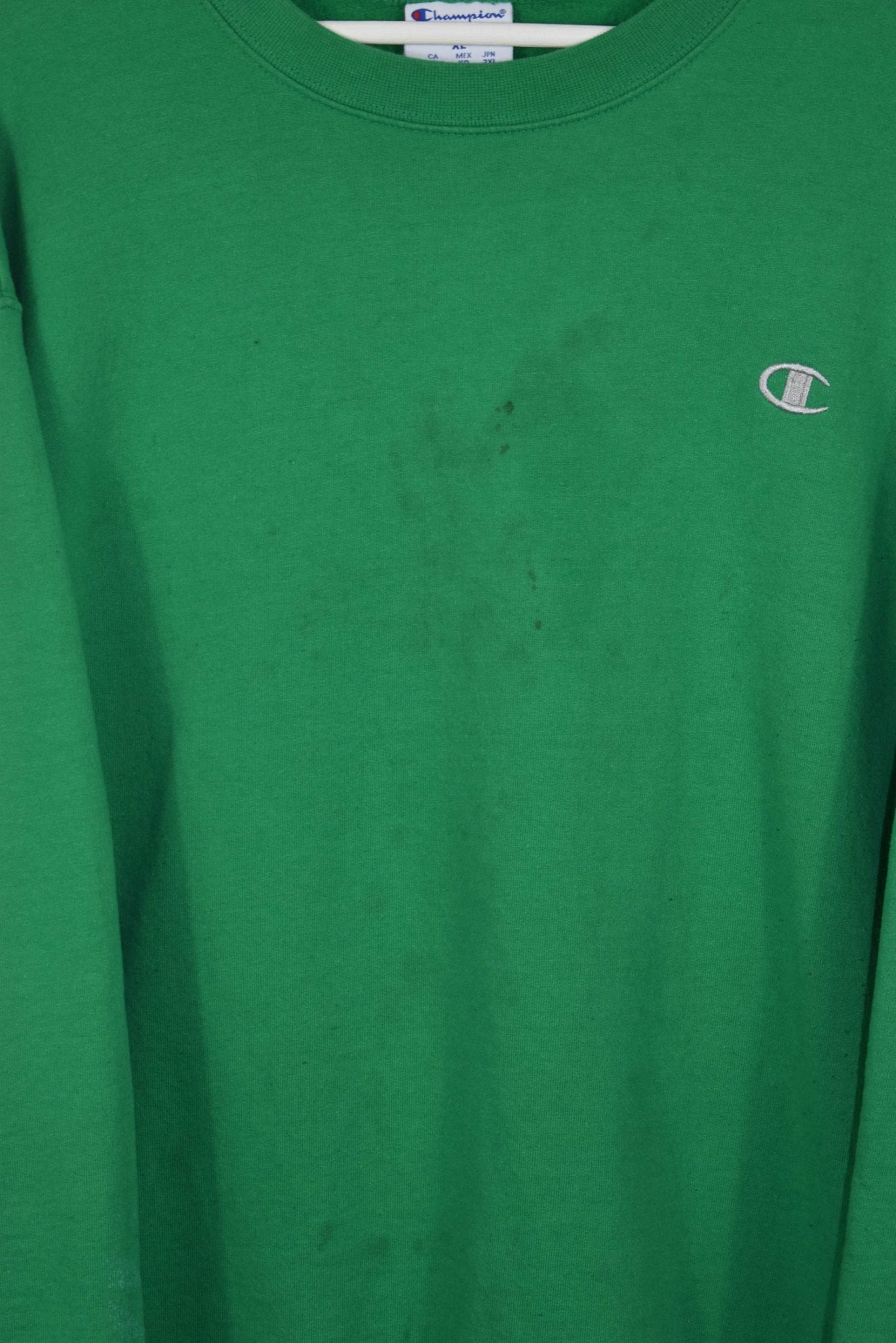Vintage Champion Green Small Embroidered Logo Sweatshirt XL