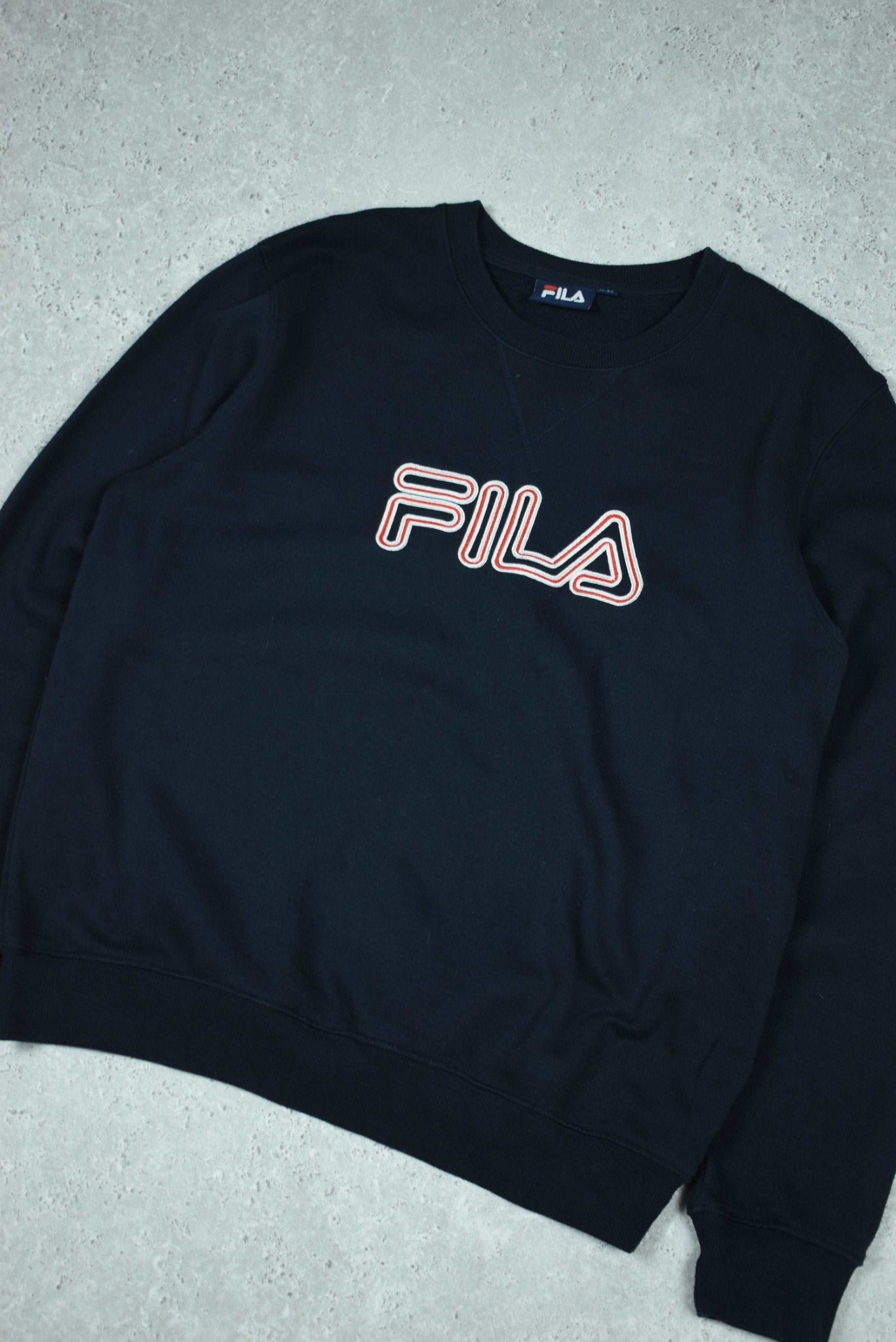 Vintage Fila Embroidered Logo Sweatshirt Large