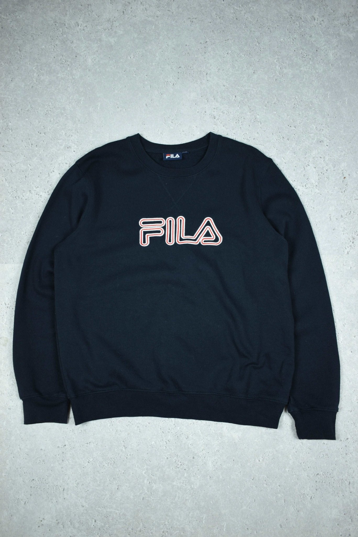 Vintage Fila Embroidered Logo Sweatshirt Large