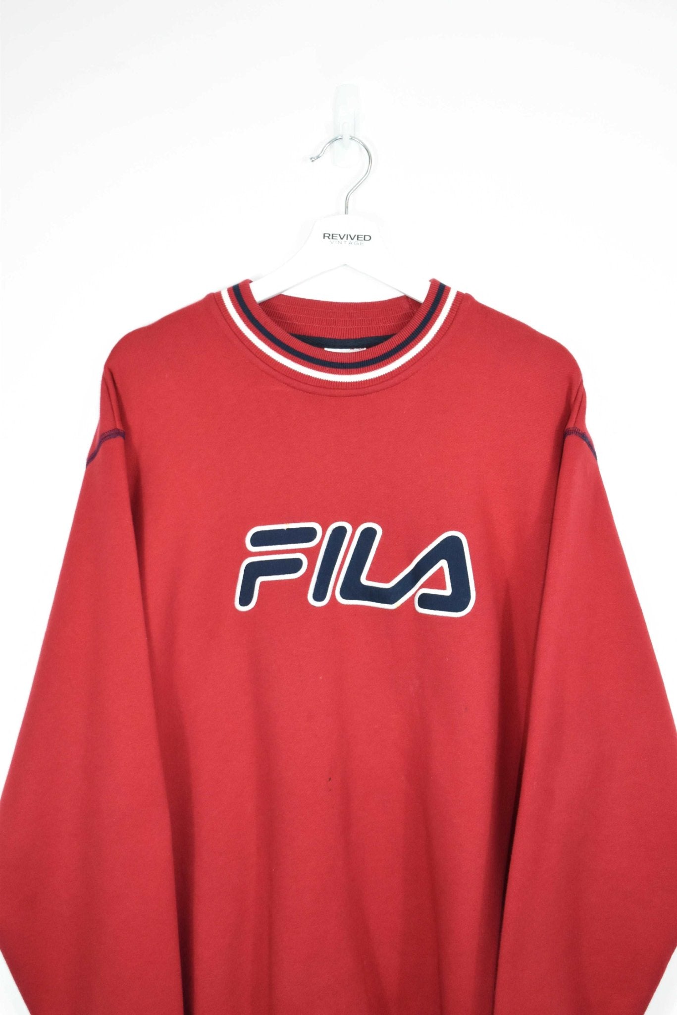 Vintage Fila Embroidered Spellout Sweatshirt Large