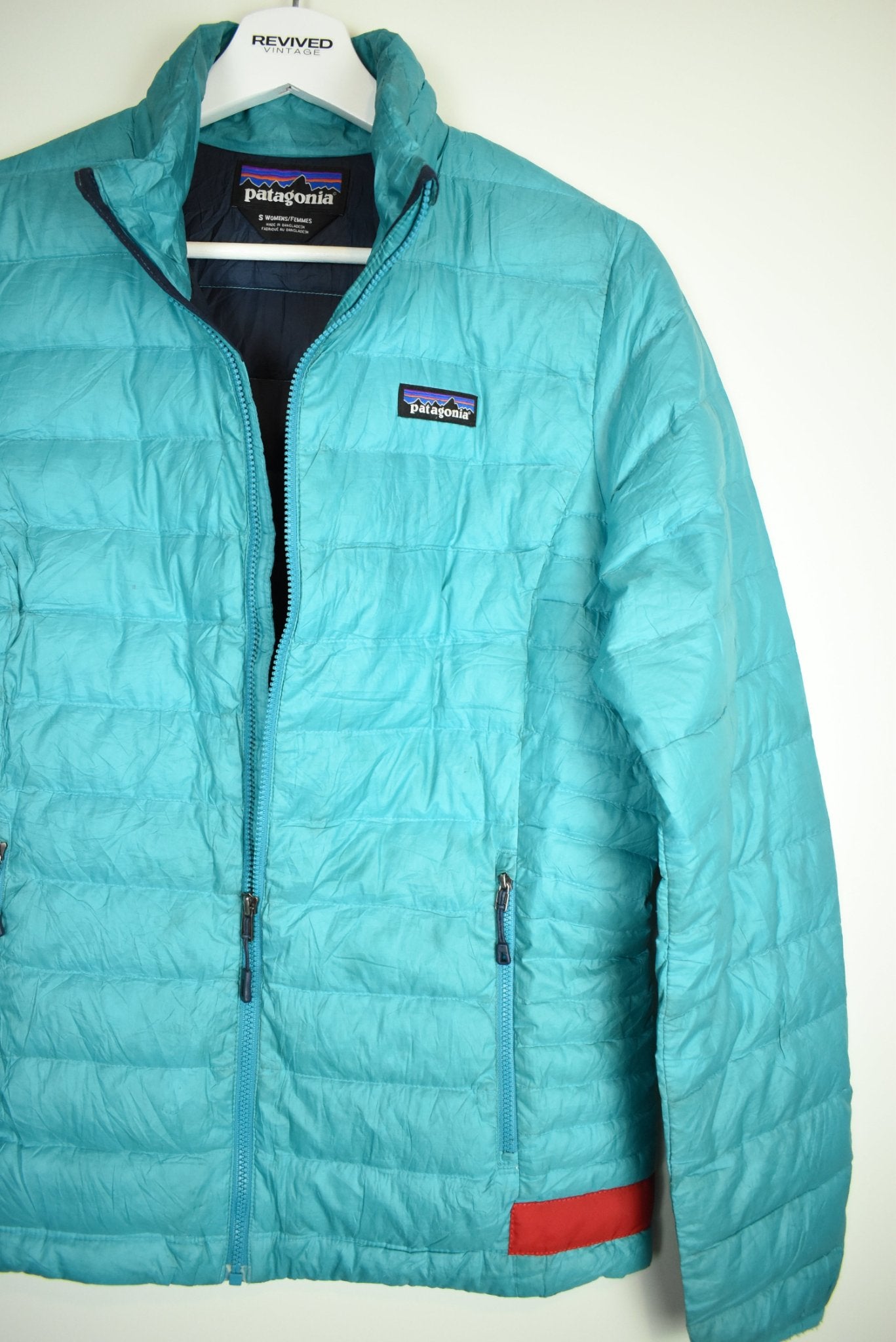 Vintage Patagonia Turquoise Puffer Jacket Small | Vintage Clothing
