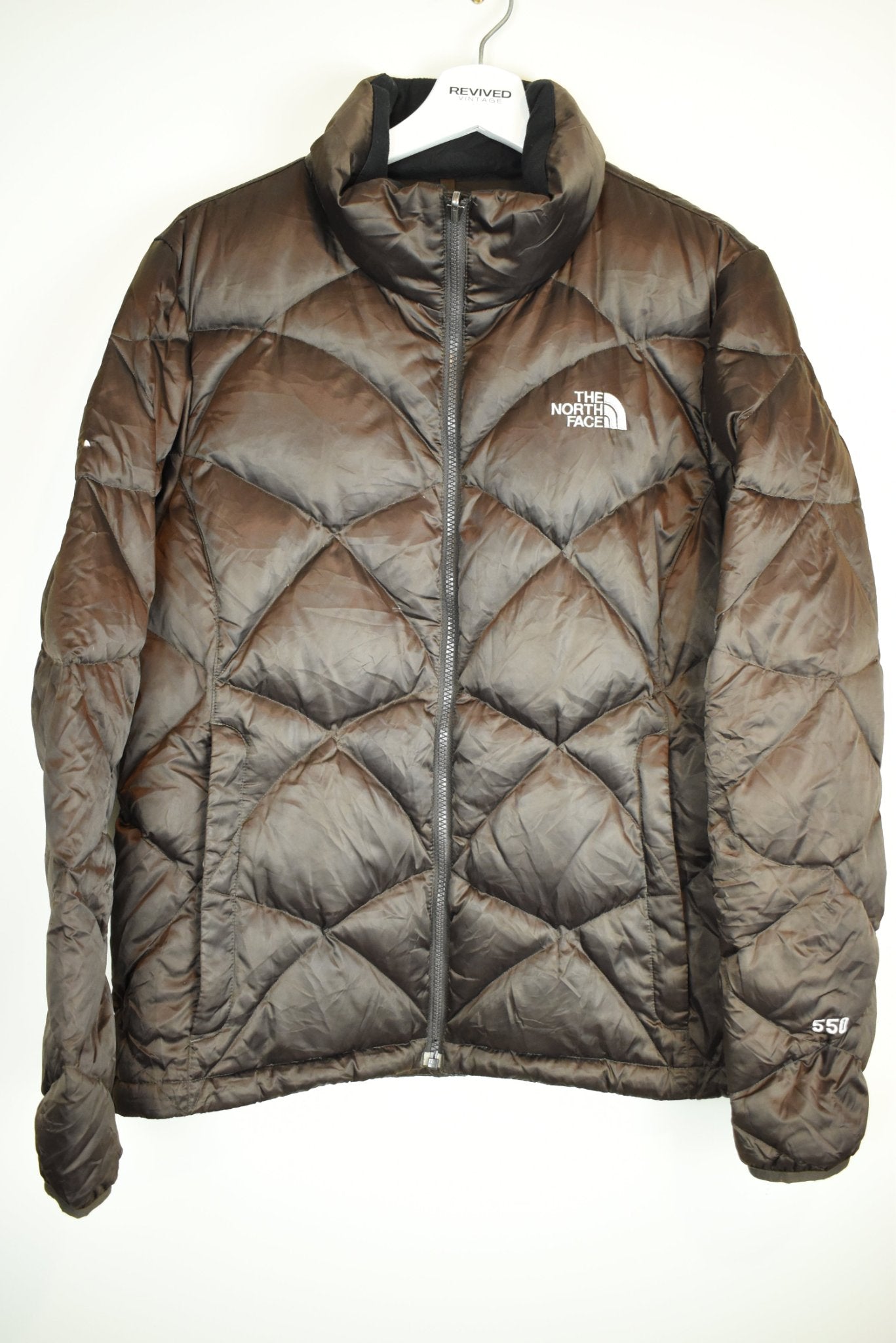 Vintage RARE Brown The North Face Women's Puffer 550 Large | Vintage Clothing