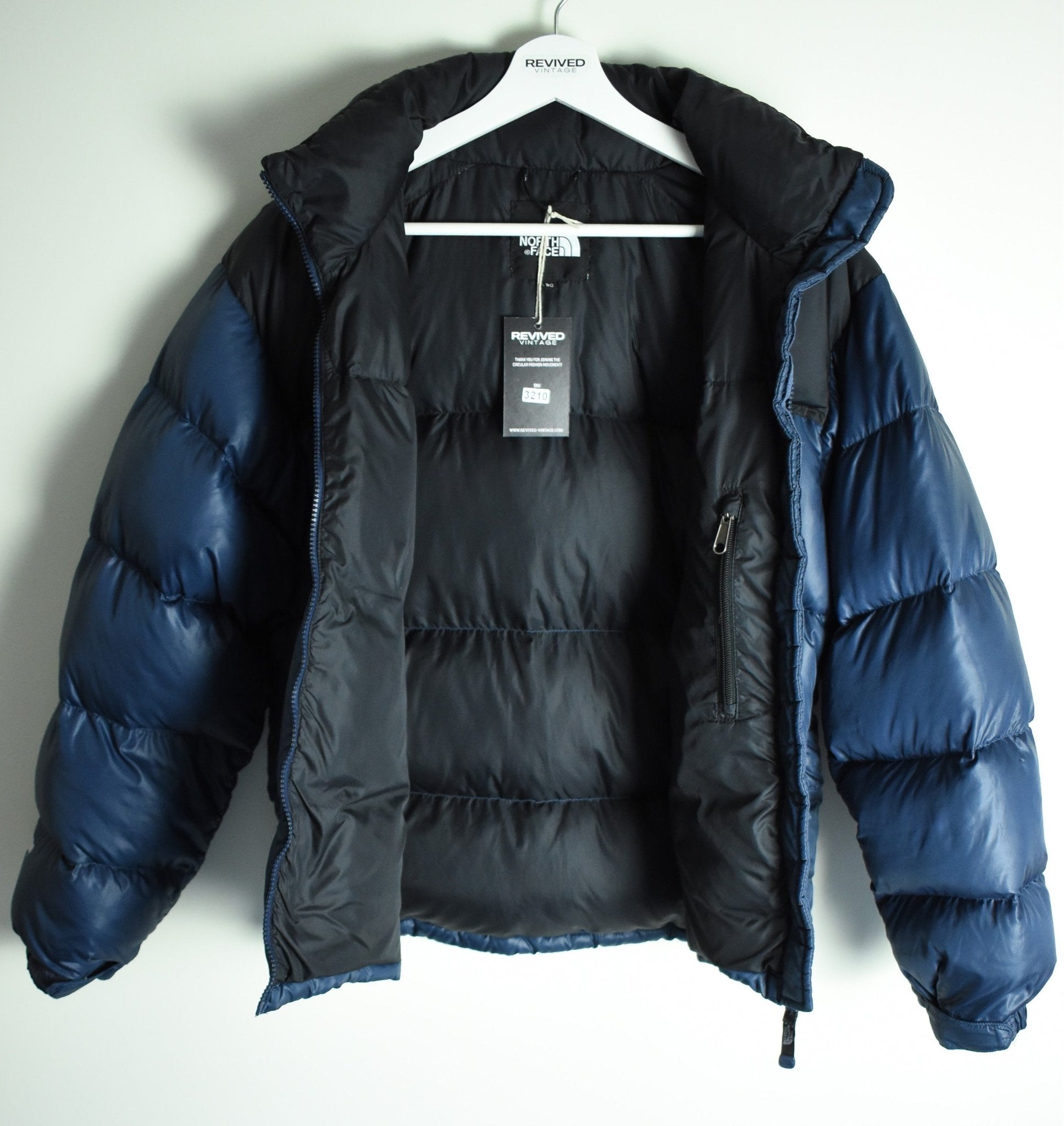 Vintage The North Face 700 Nuptse Puffer Blue - Medium | Vintage Clothing