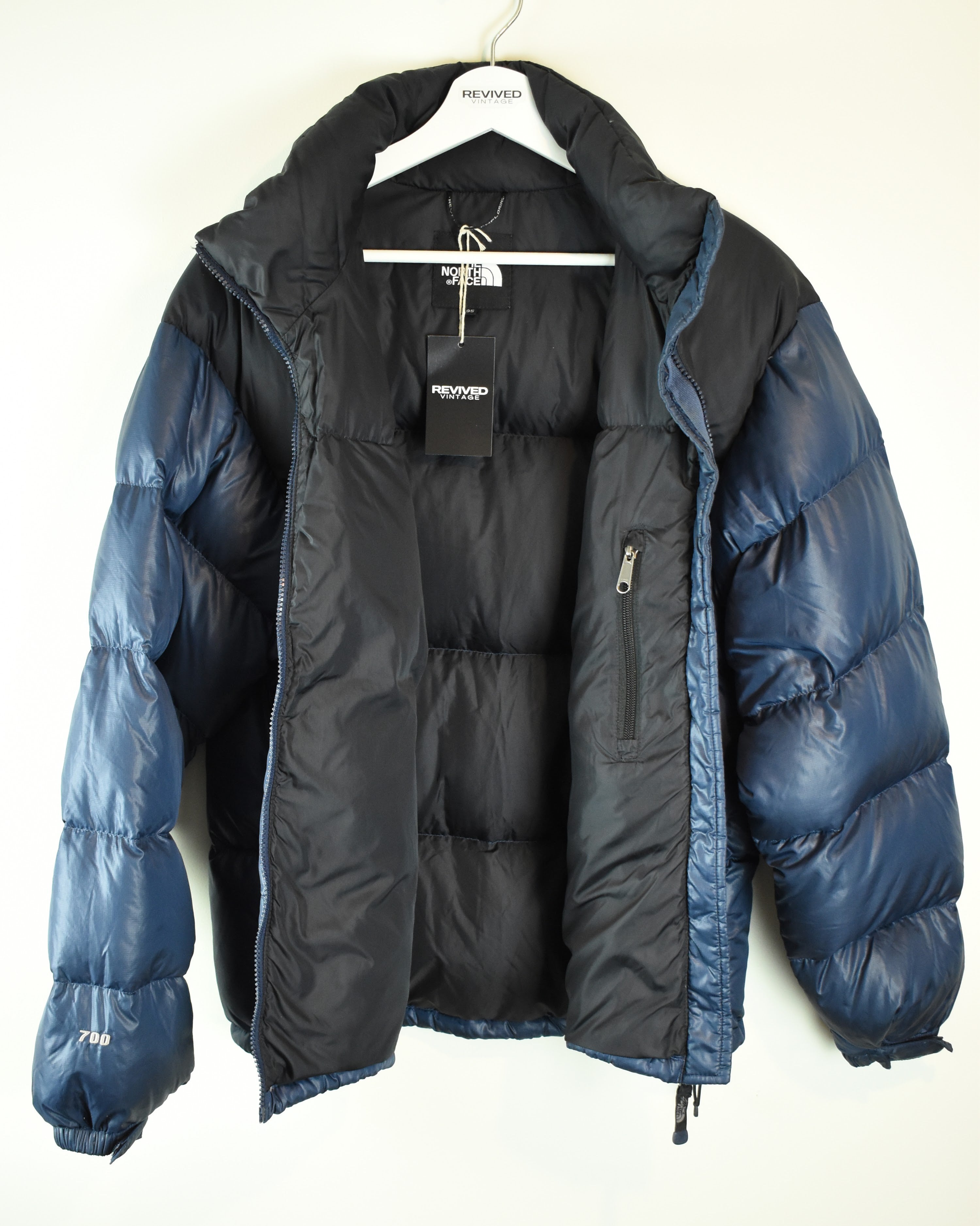 Vintage The North Face 700 Nuptse Puffer Blue - Large | Vintage Clothing