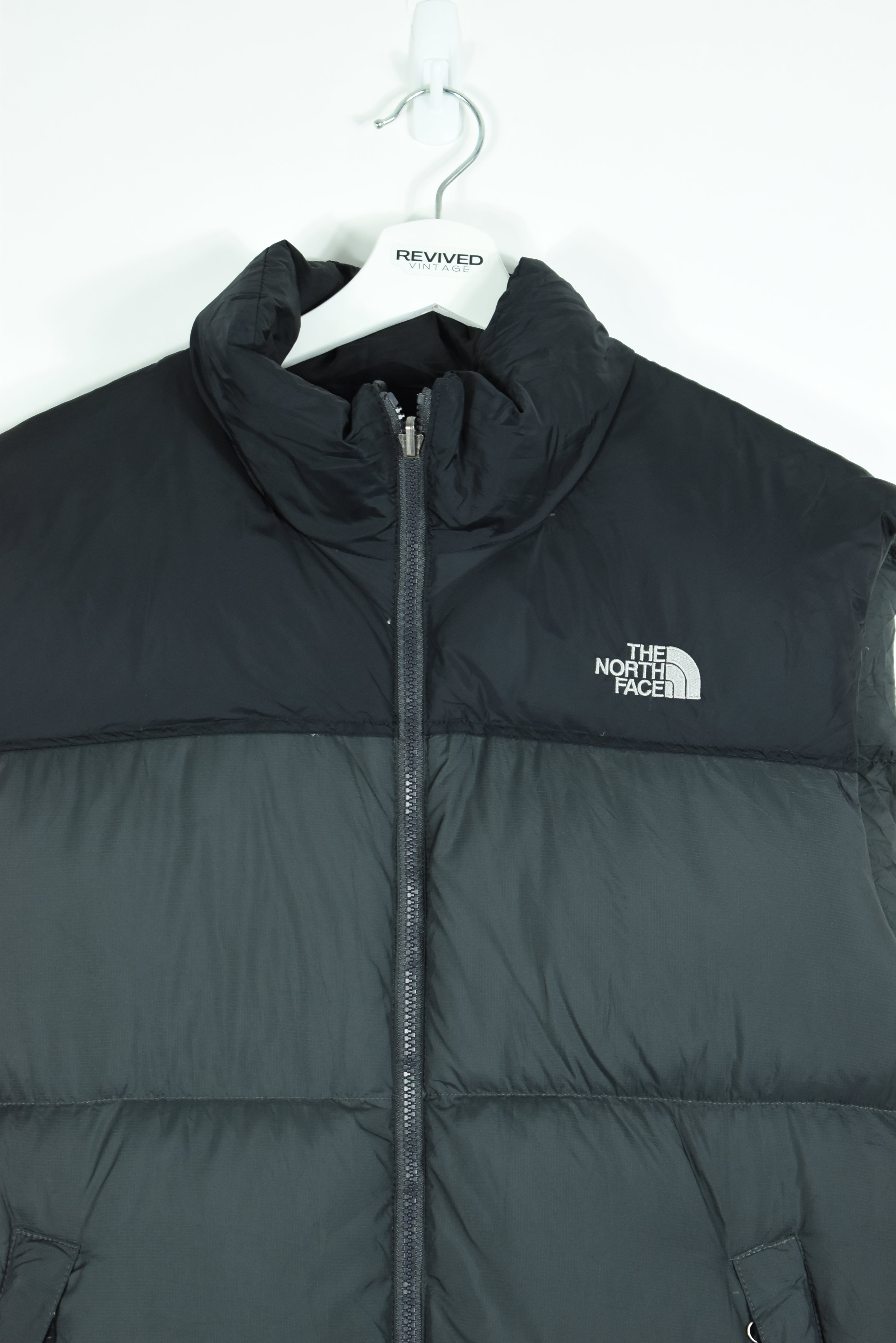 Vintage North Face Puffer Vest Charcoal Mens LARGE /XL