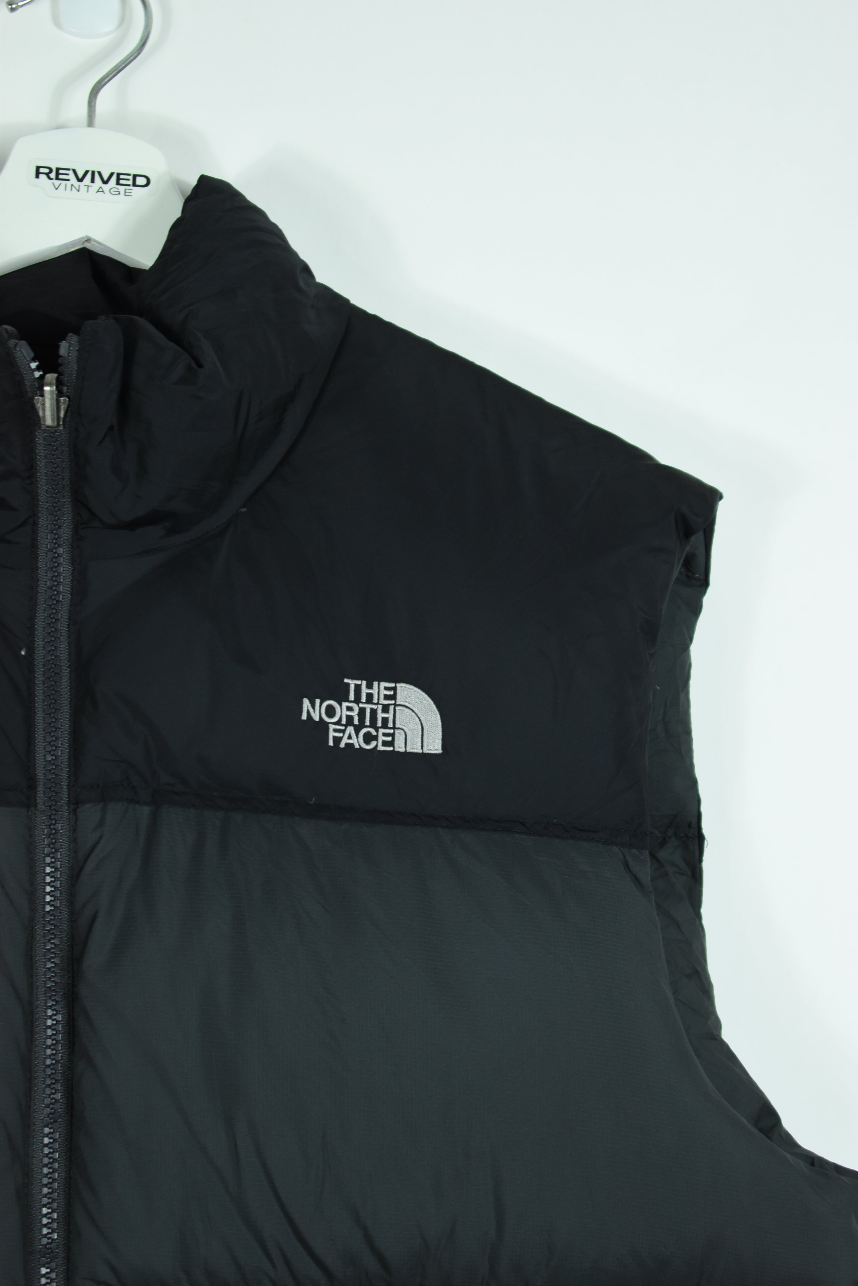 Vintage North Face Puffer Vest Charcoal Mens LARGE /XL