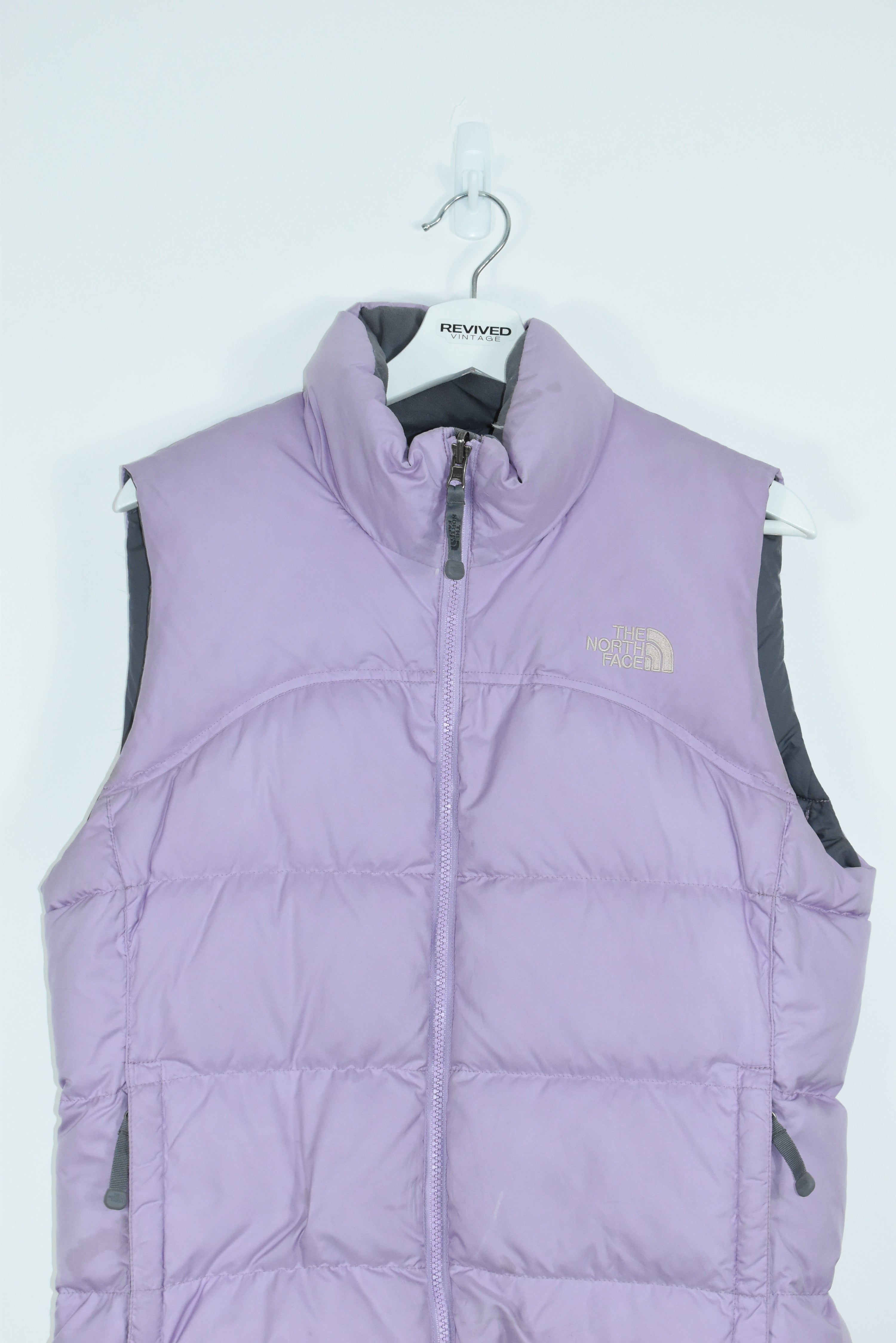 Vintage North Face Puffer Vest Lilac Womens MEDIUM