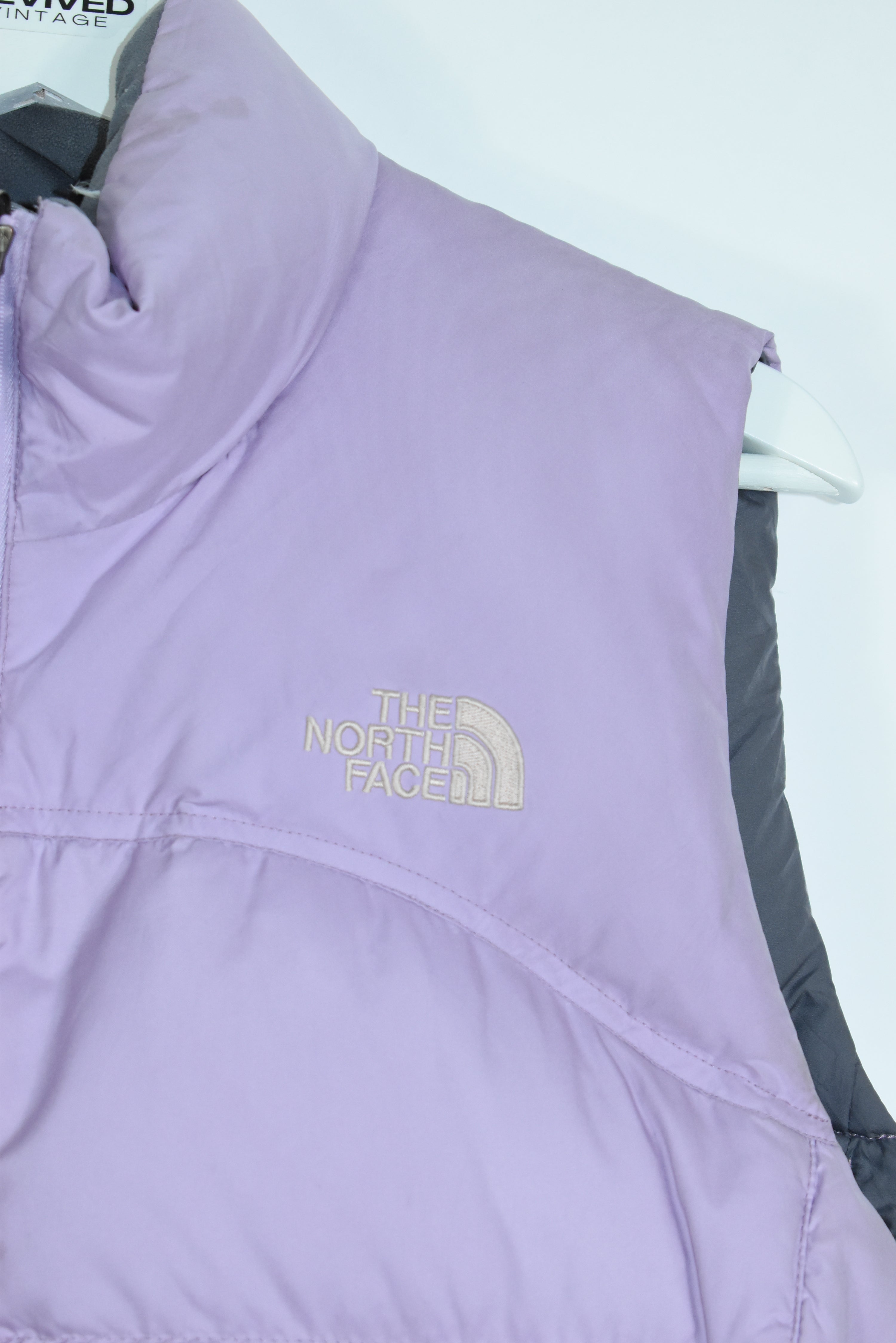 Vintage North Face Puffer Vest Lilac Womens MEDIUM