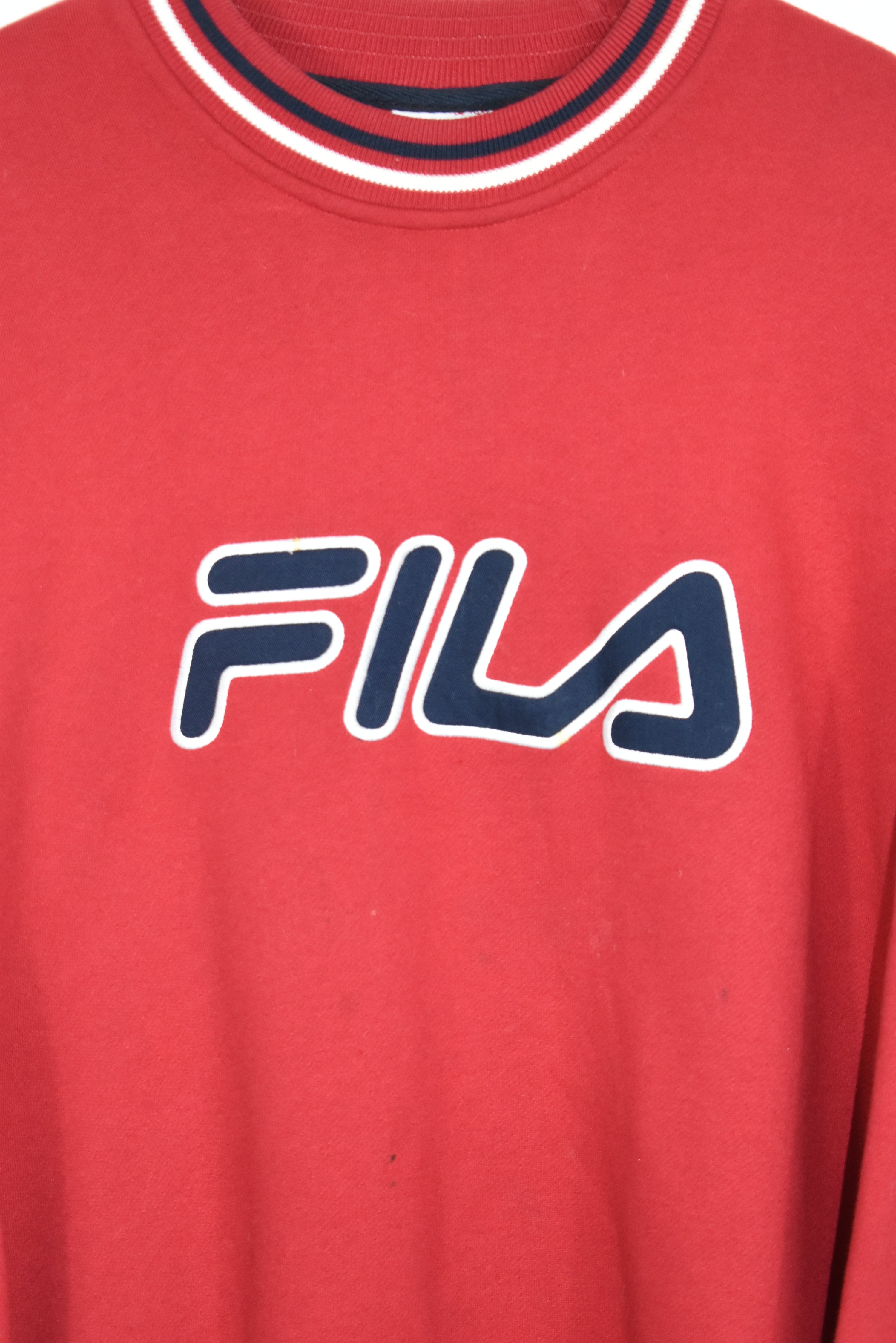 Vintage Fila Embroidered Spellout Sweatshirt Large
