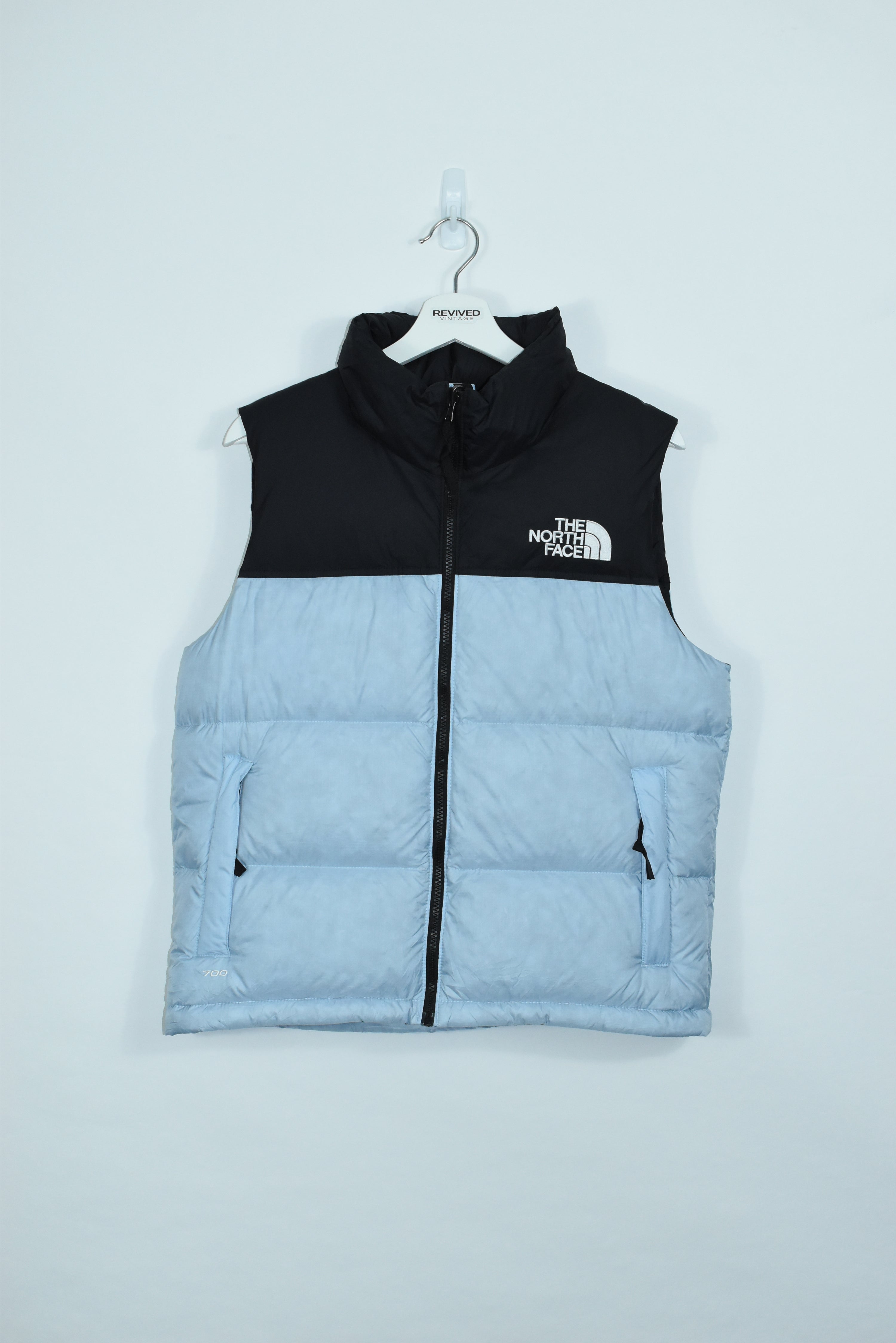 Vintage North Face Light Blue Puffer Vest MEDIUM (Womens)