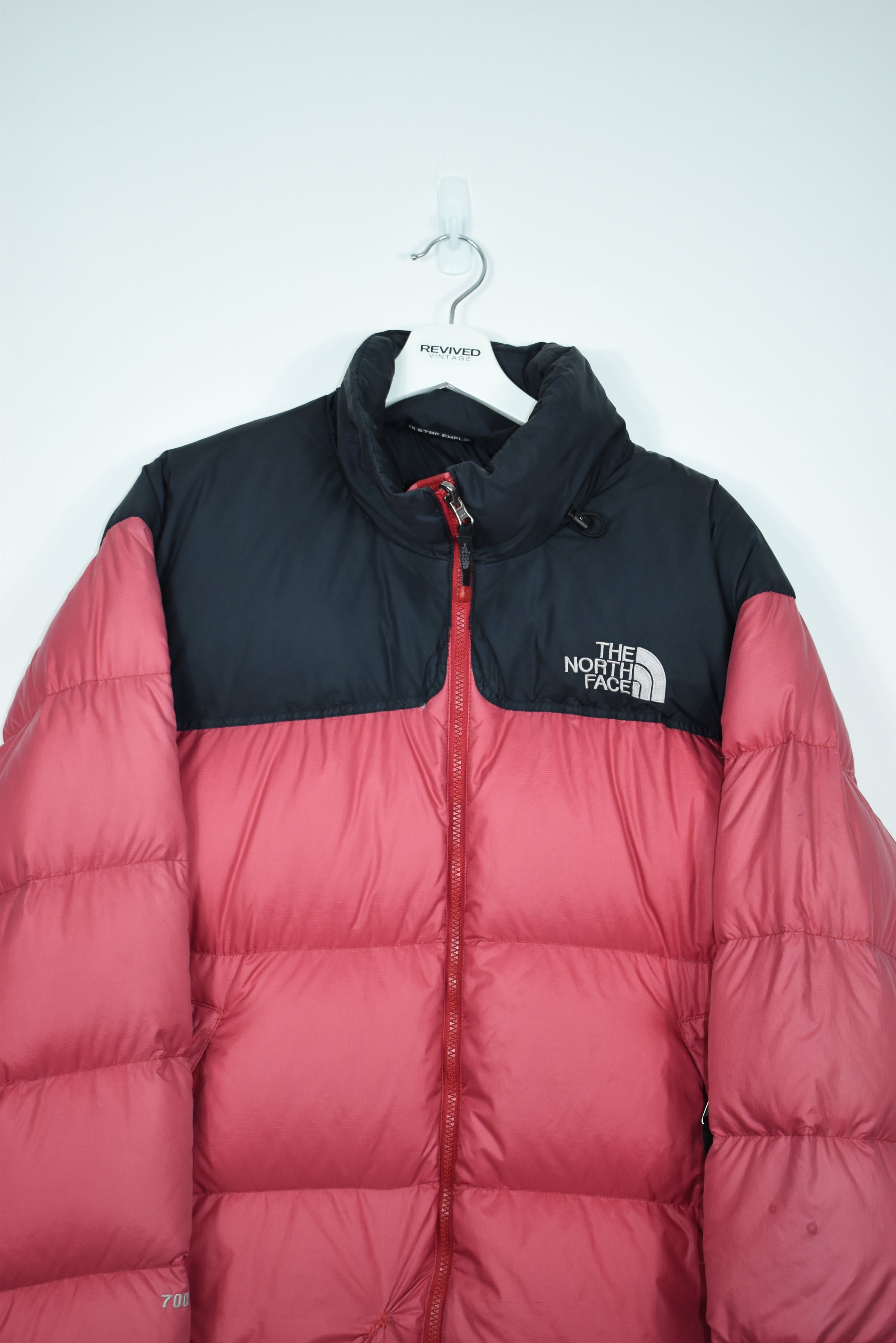VINTAGE NORTH FACE NUPTSE 700 LIGHT RED LARGE