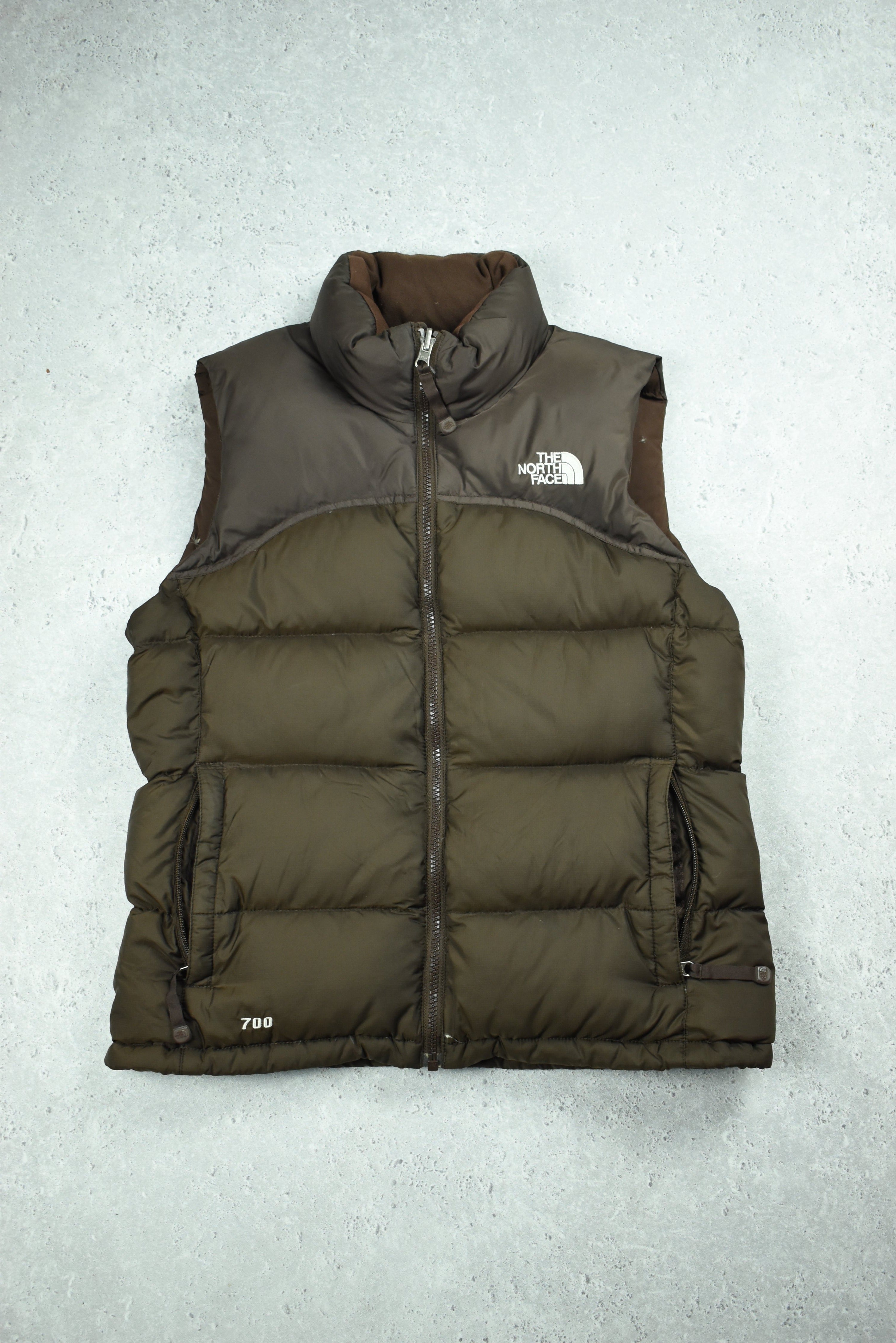 Vintage Rare North Face Brown 700 Vest Womens Small