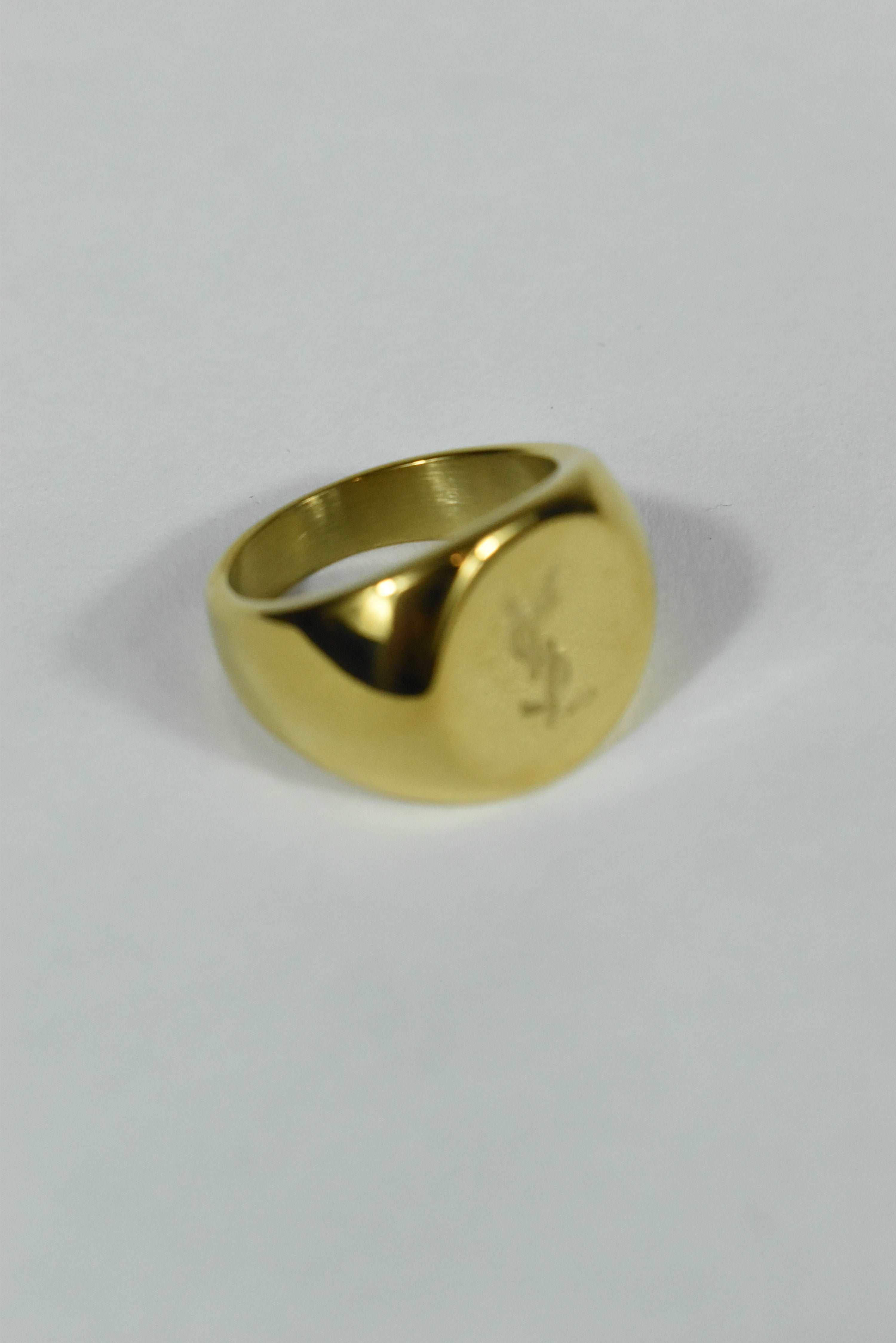 Unisex YSL Bootleg Ring Gold