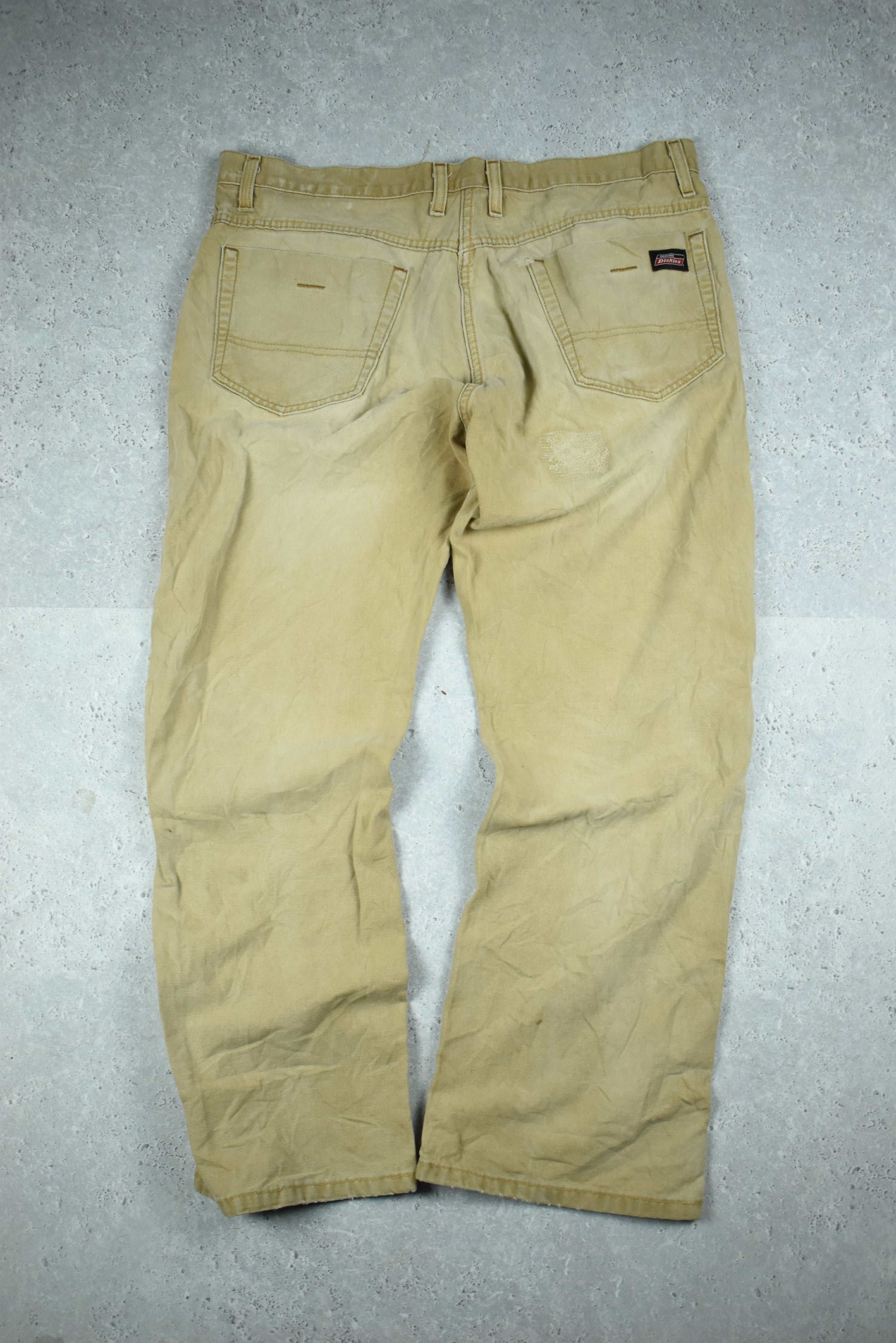 Vintage Dickies Relaxed Fit Workwear Pants Brown 36x30