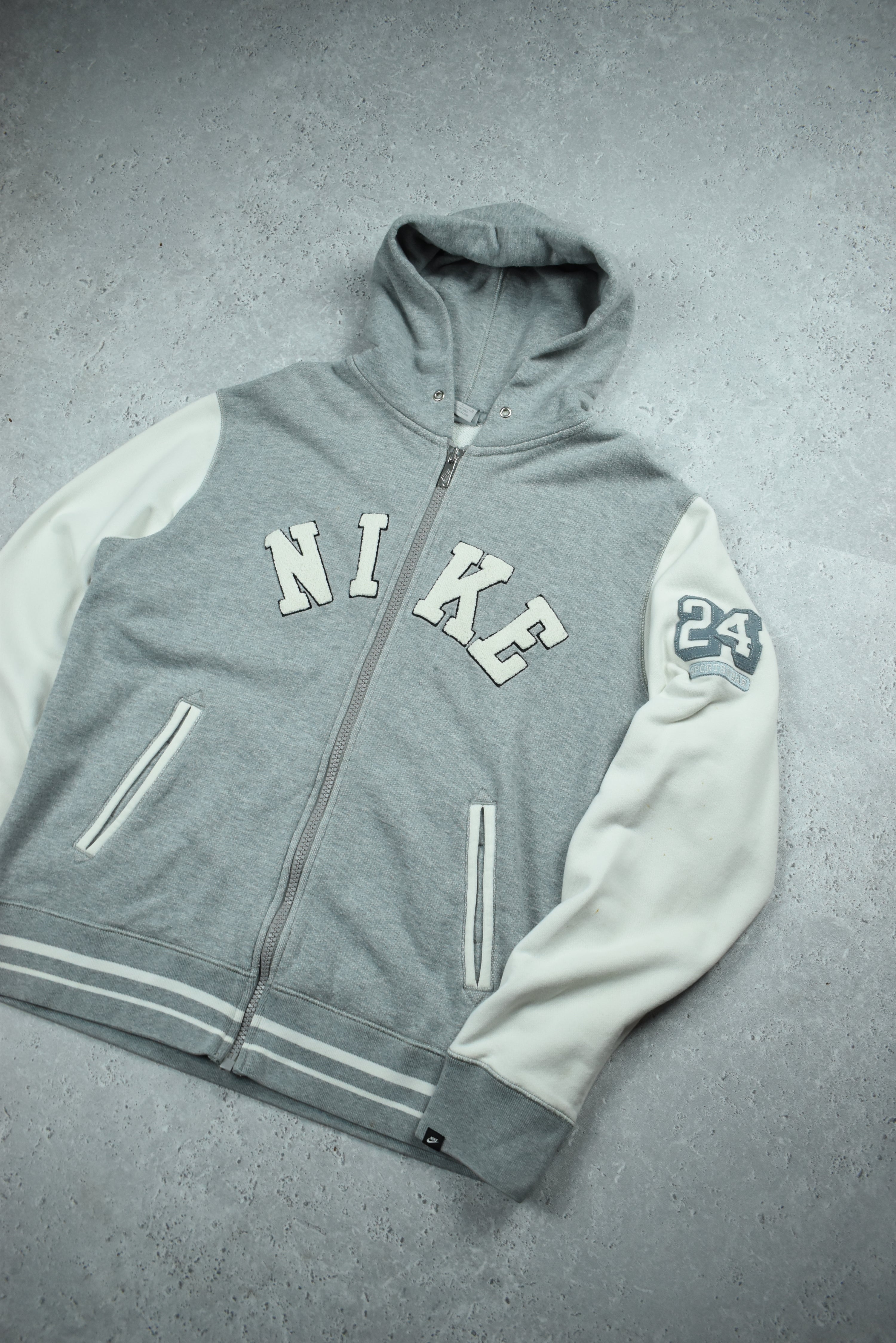 Vintage Nike Carpet Print Full Zip Hoodie Large | Vintage Clothing