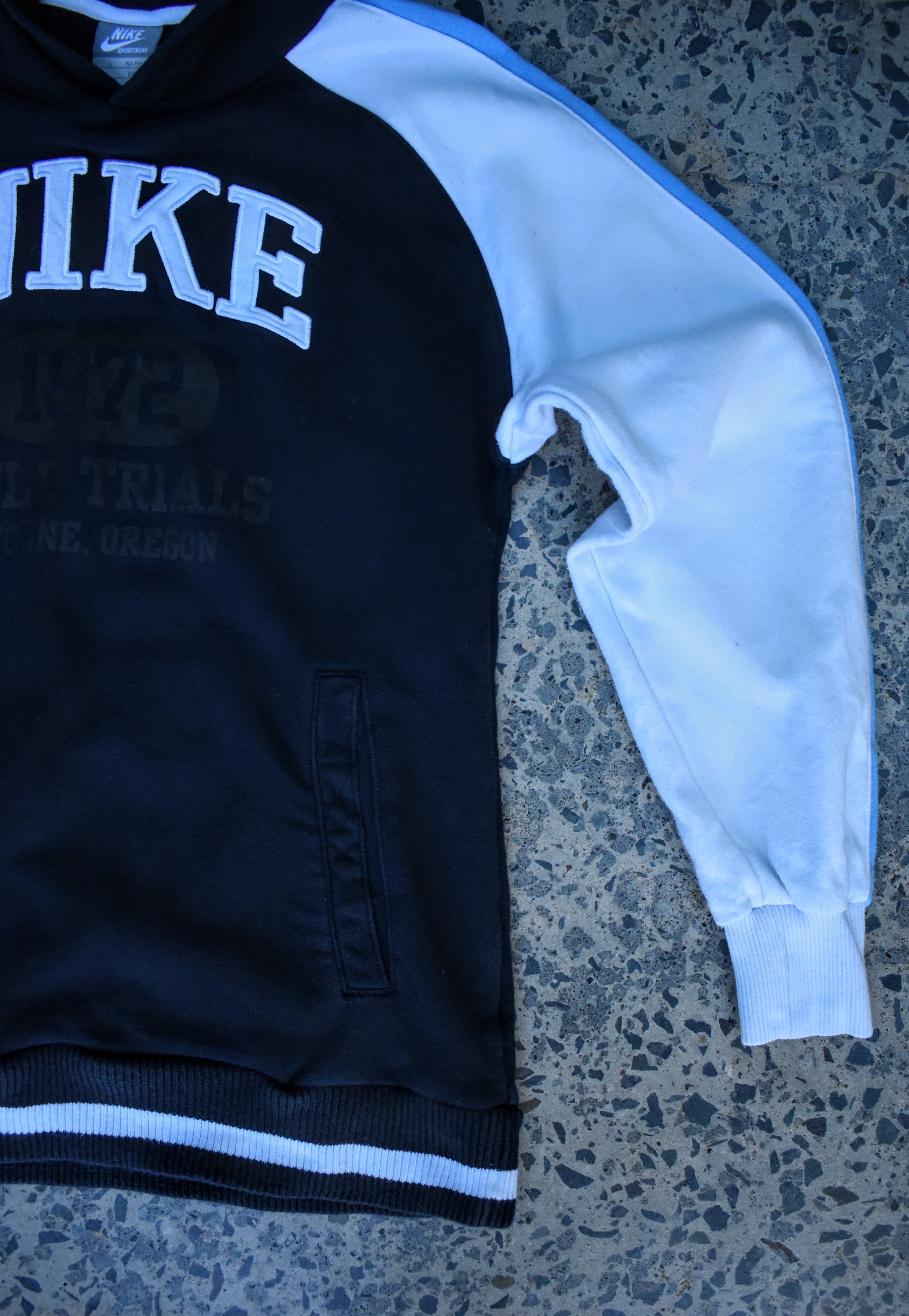 Vintage Nike Embroidered "Field Trails" Hoodie Small | Vintage Clothing