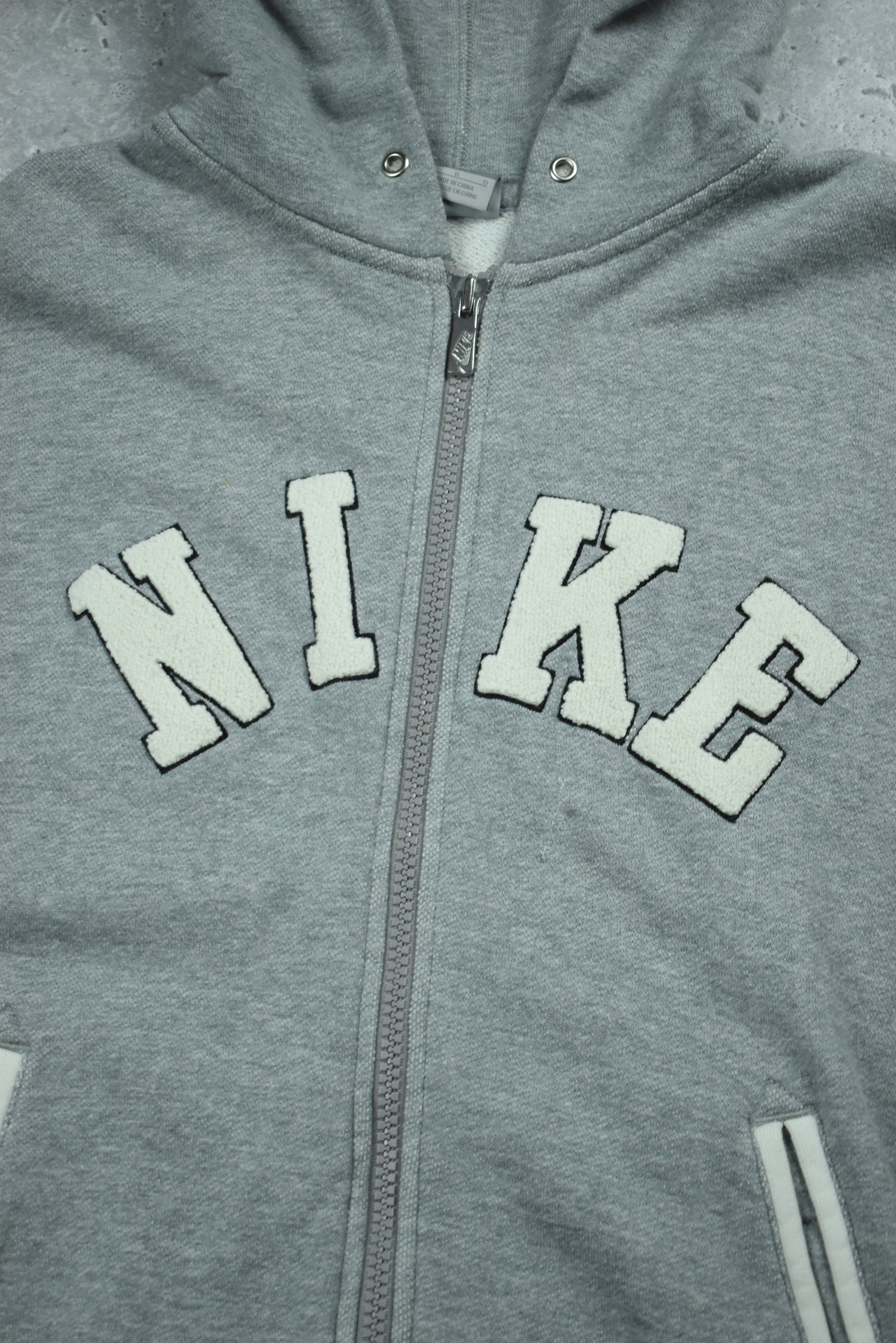Vintage Nike Carpet Print Full Zip Hoodie Large | Vintage Clothing