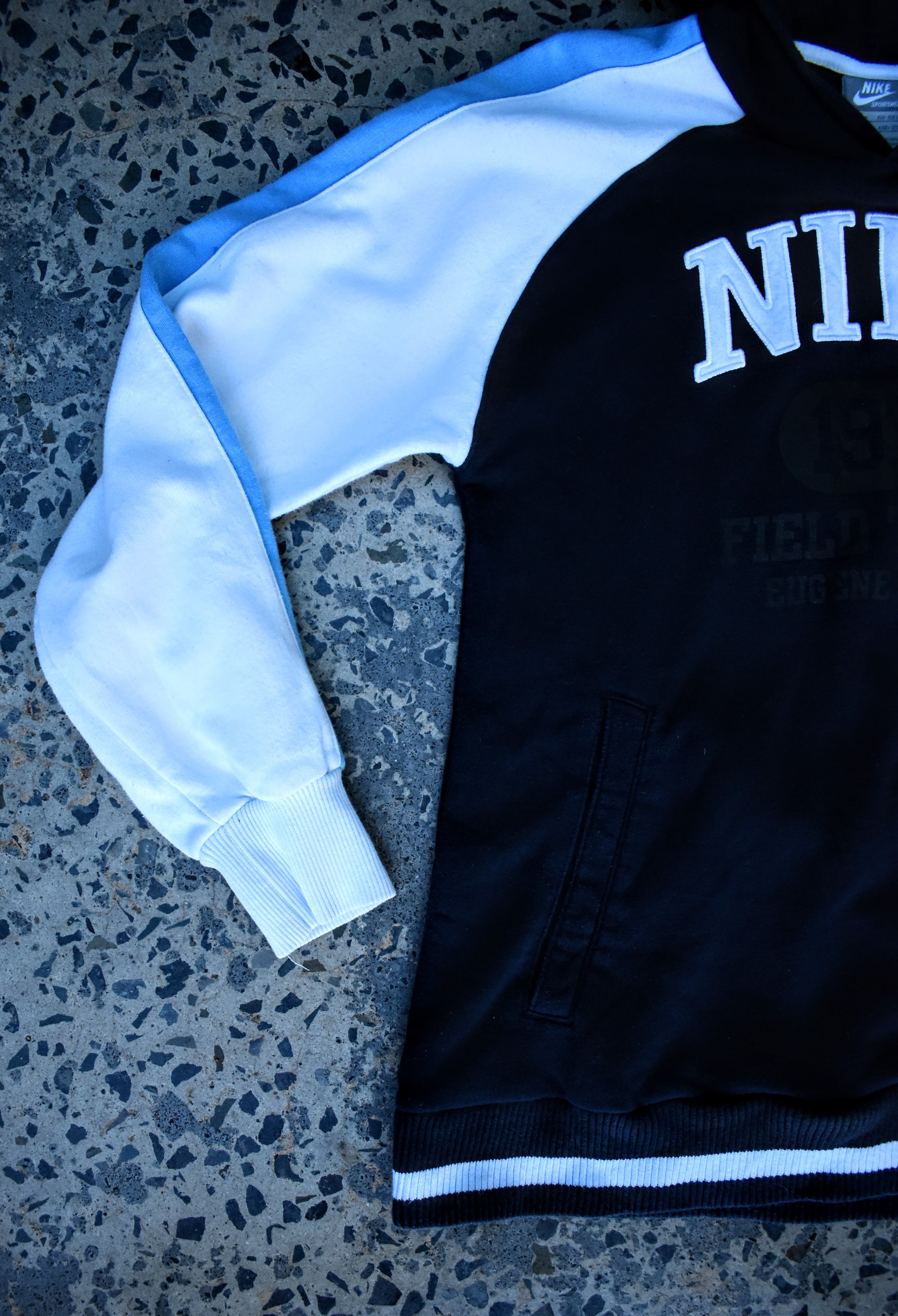 Vintage Nike Embroidered "Field Trails" Hoodie Small | Vintage Clothing