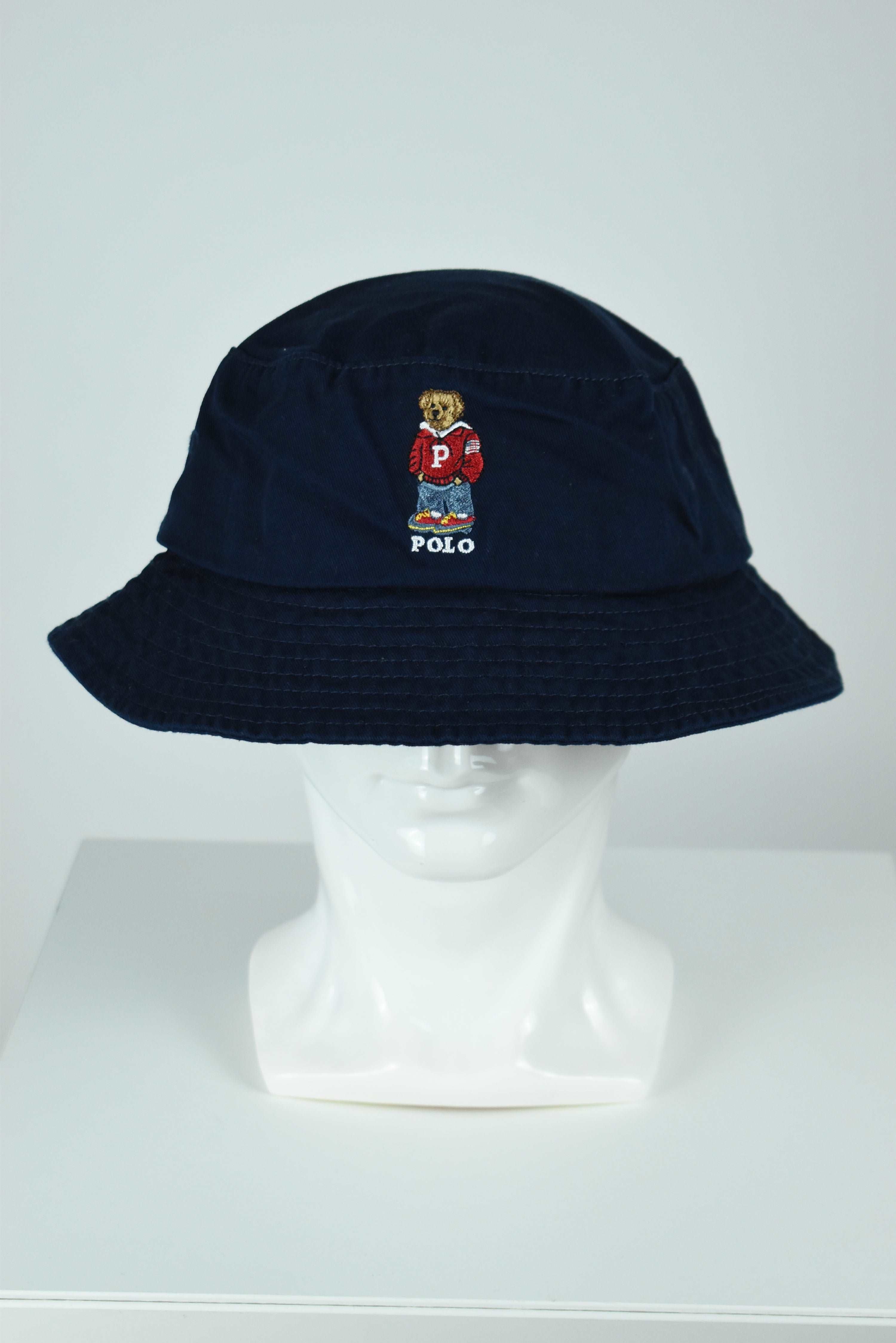 New Ralph Lauren Polo Bear Bucket Hat Navy OS