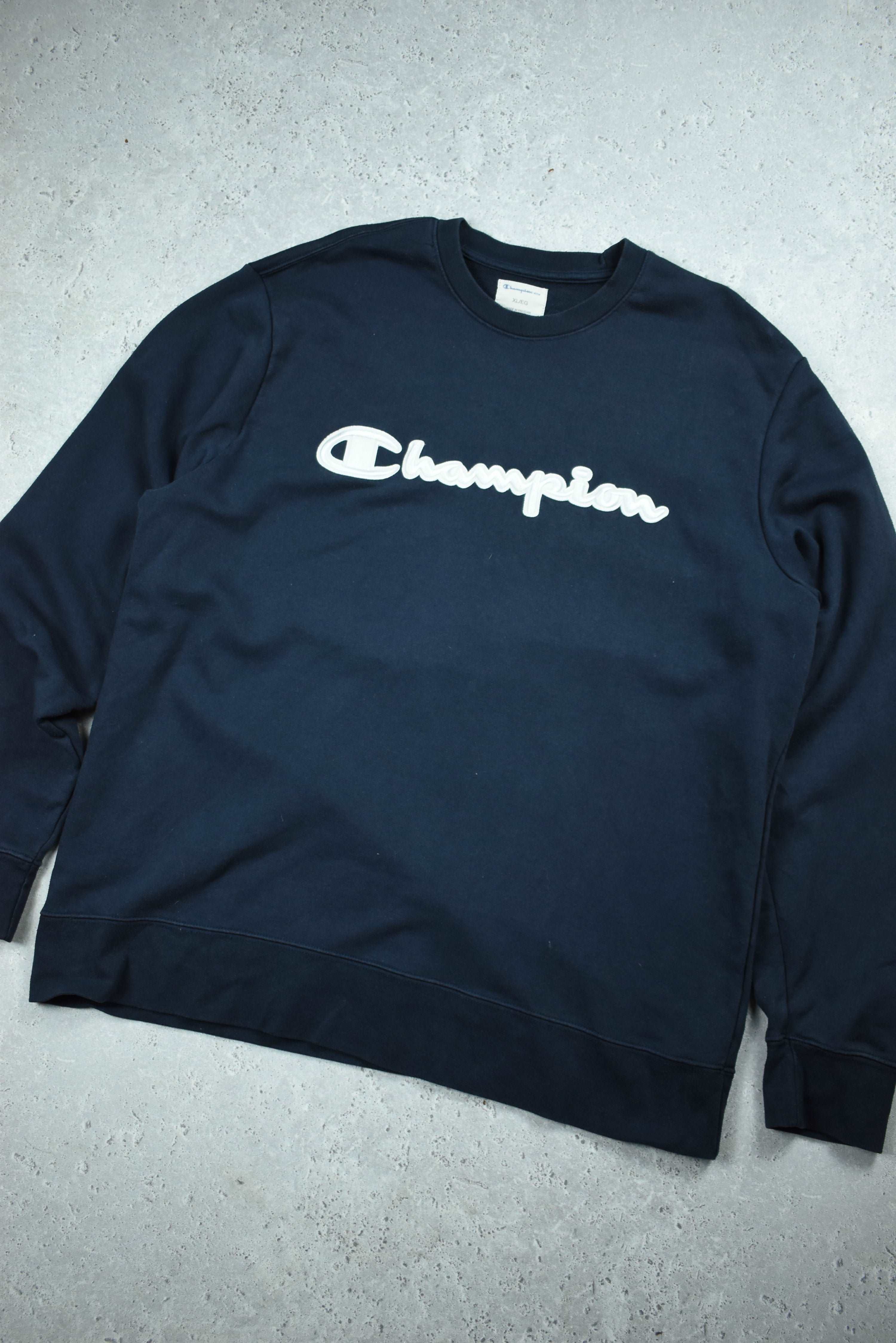Vintage Champion Embroidered Logo Sweatshirt XL