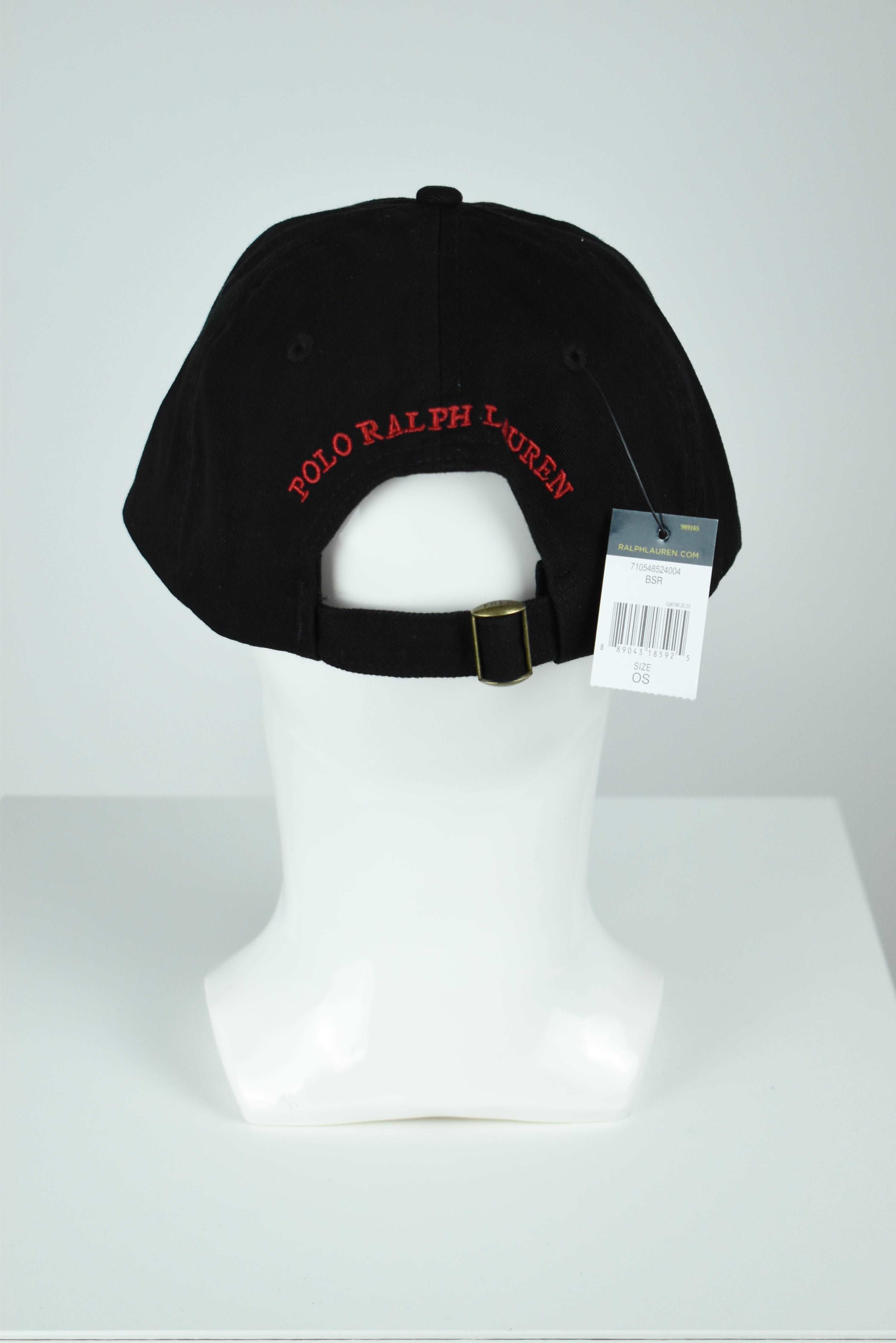 New Ralph Lauren Polo Bear Hockey Cap Black OS
