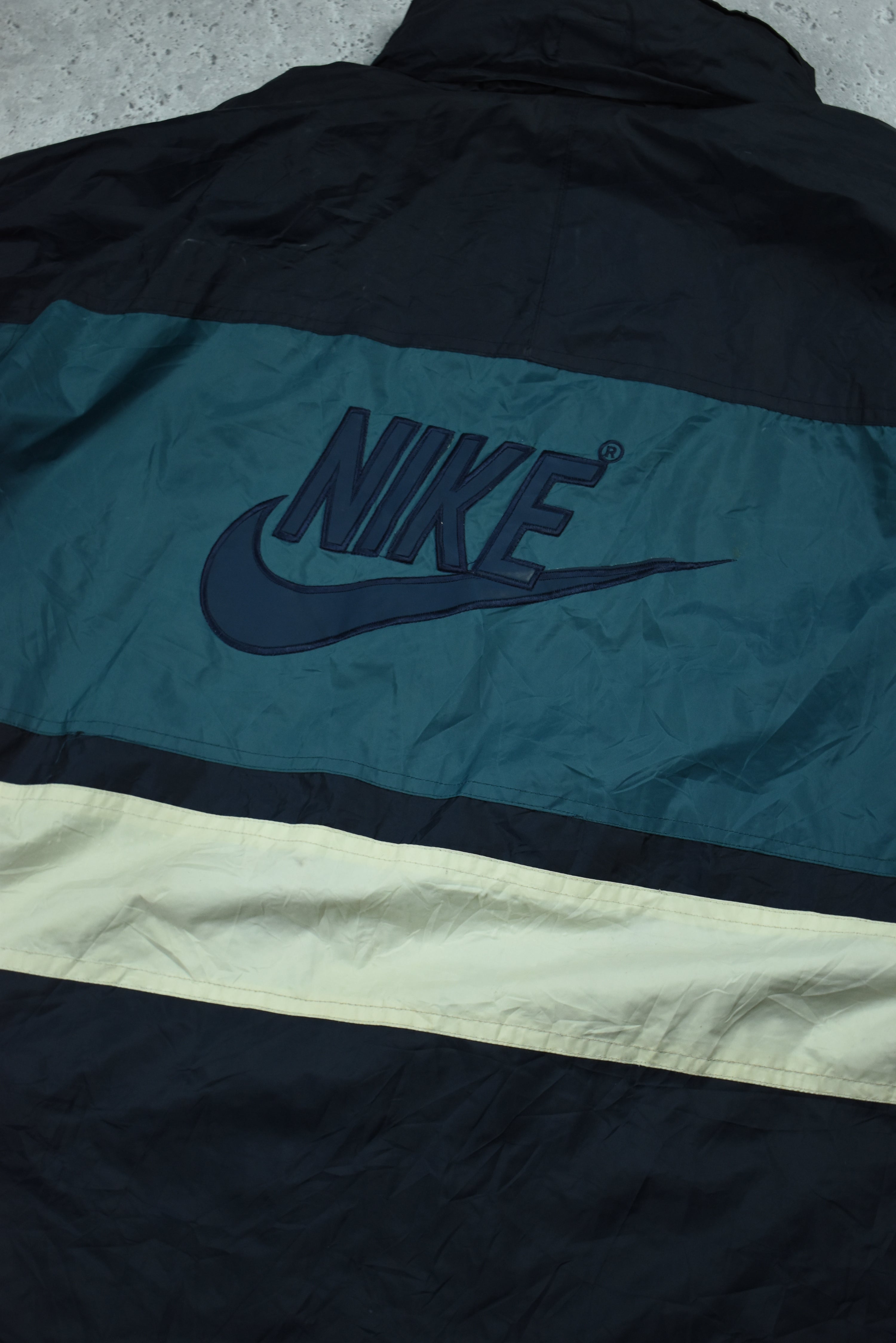 Vintage Nike Retro Embroidery Rain Jacket XXL