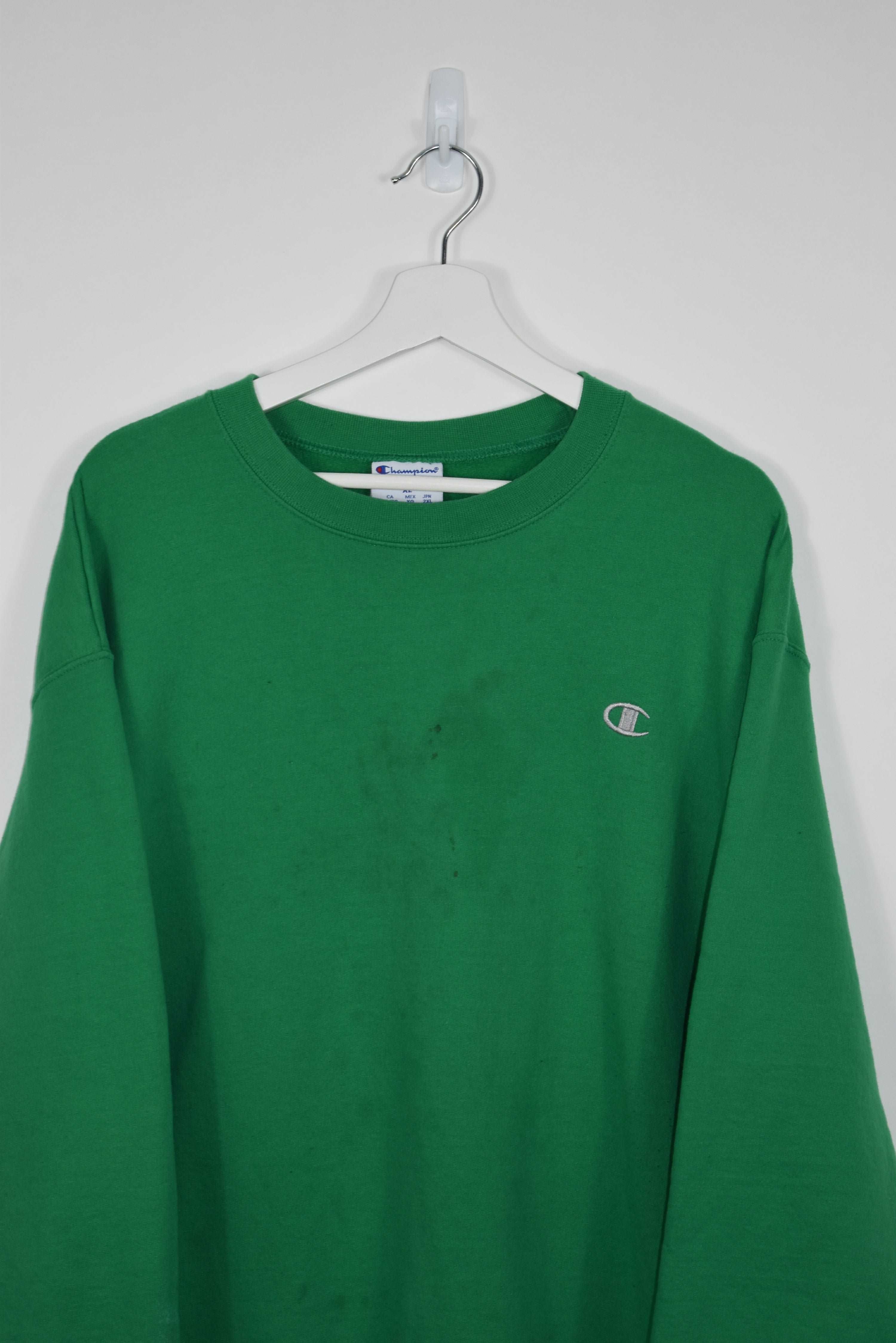 Vintage Champion Green Small Embroidered Logo Sweatshirt XL
