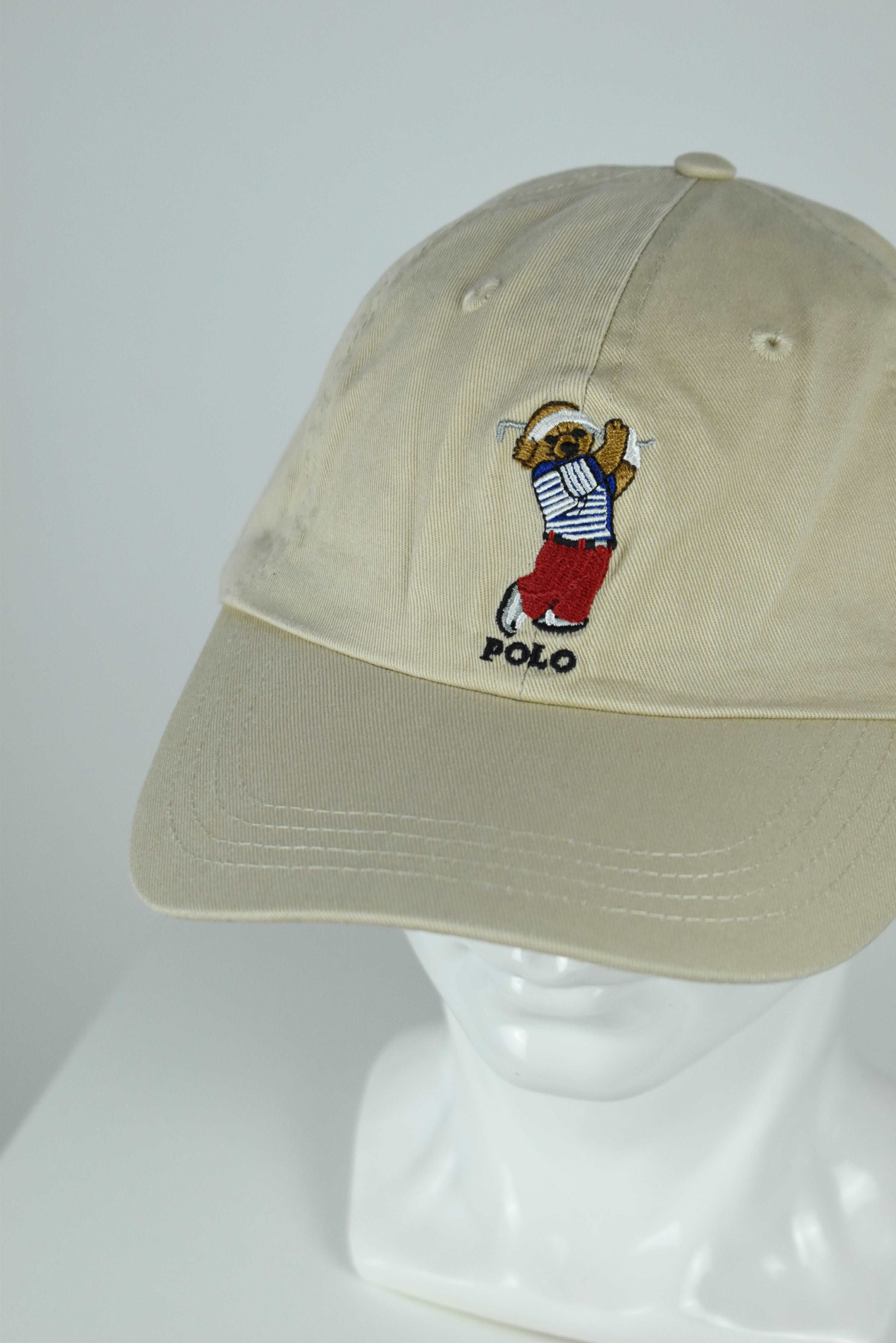 New Ralph Lauren Polo Bear Golf Cap Beige OS