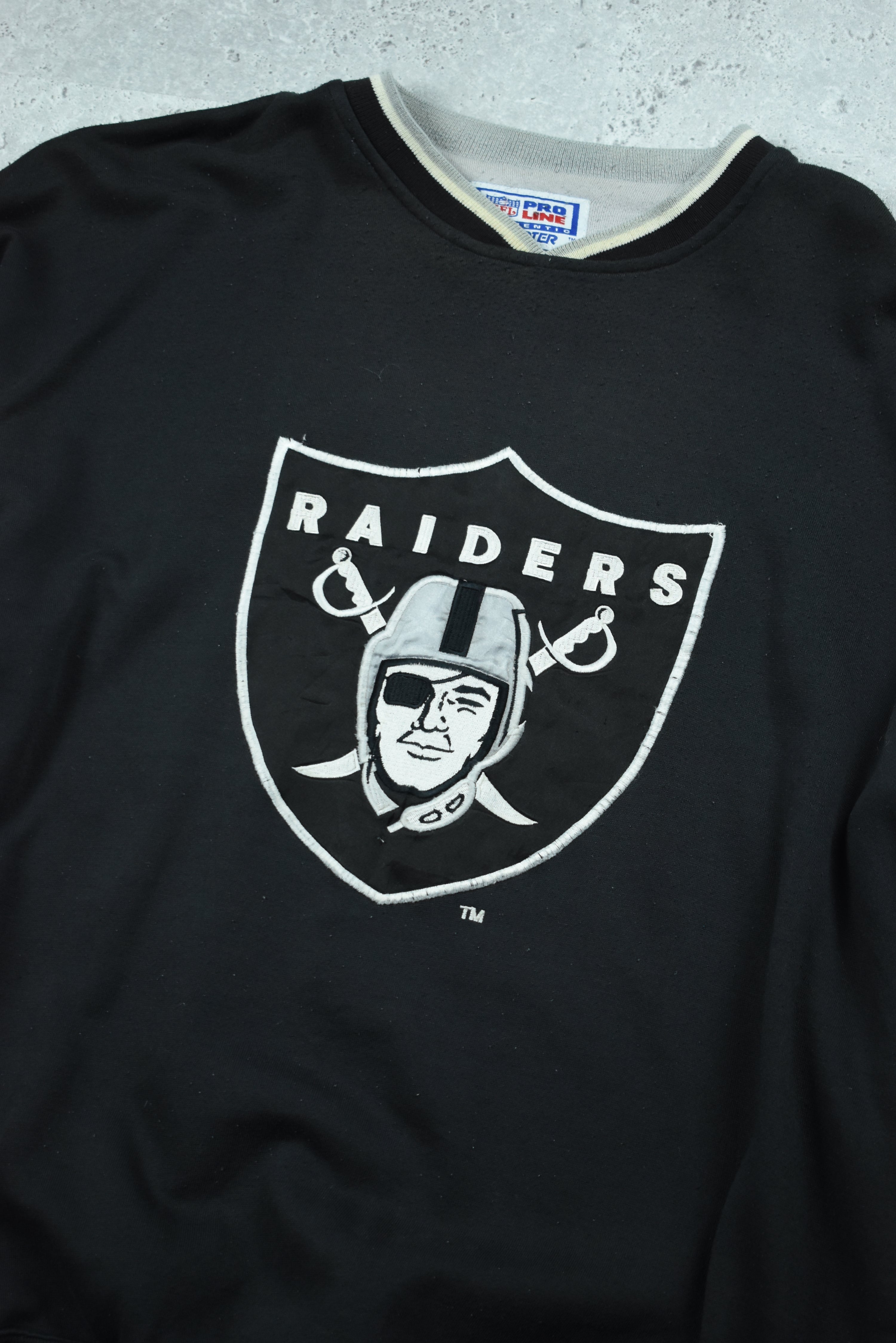 Vintage Starter Pro Line Raiders Embroidery Sweatshirt Large