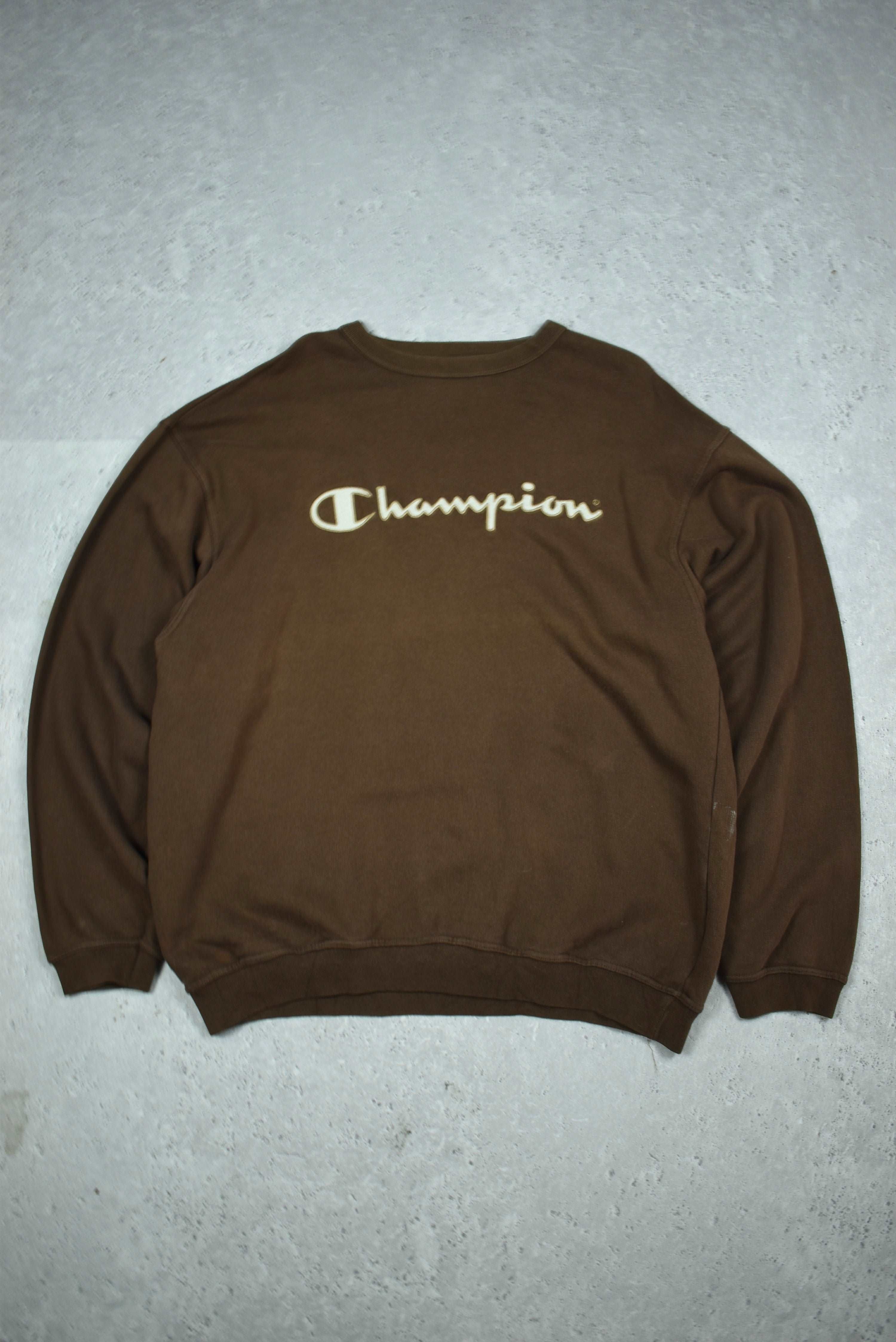 Vintage Champion Embroidered Logo Sweatshirt Large