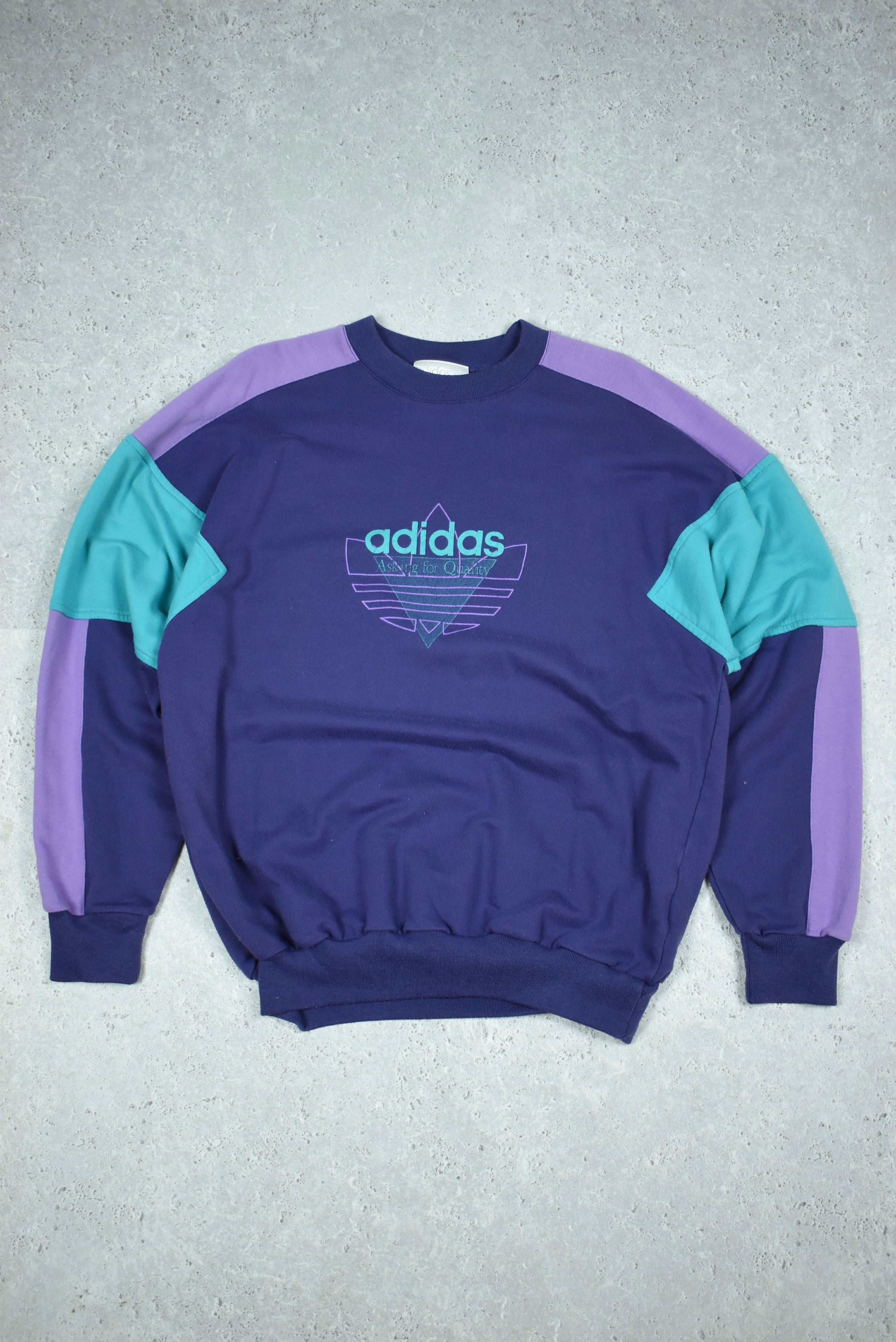 Vintage Adidas 80s Print Sweatshirt Small