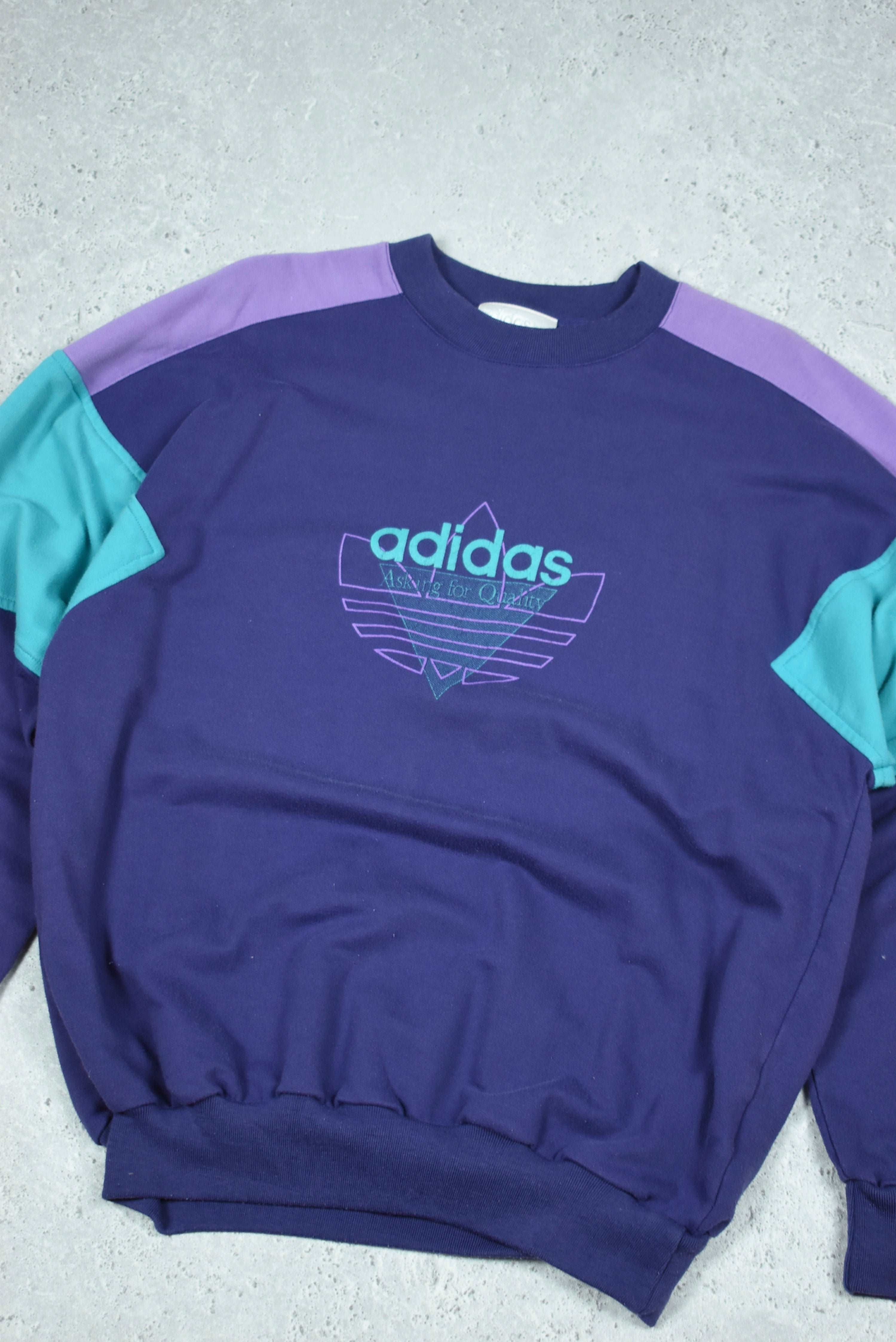 Vintage Adidas 80s Print Sweatshirt Small
