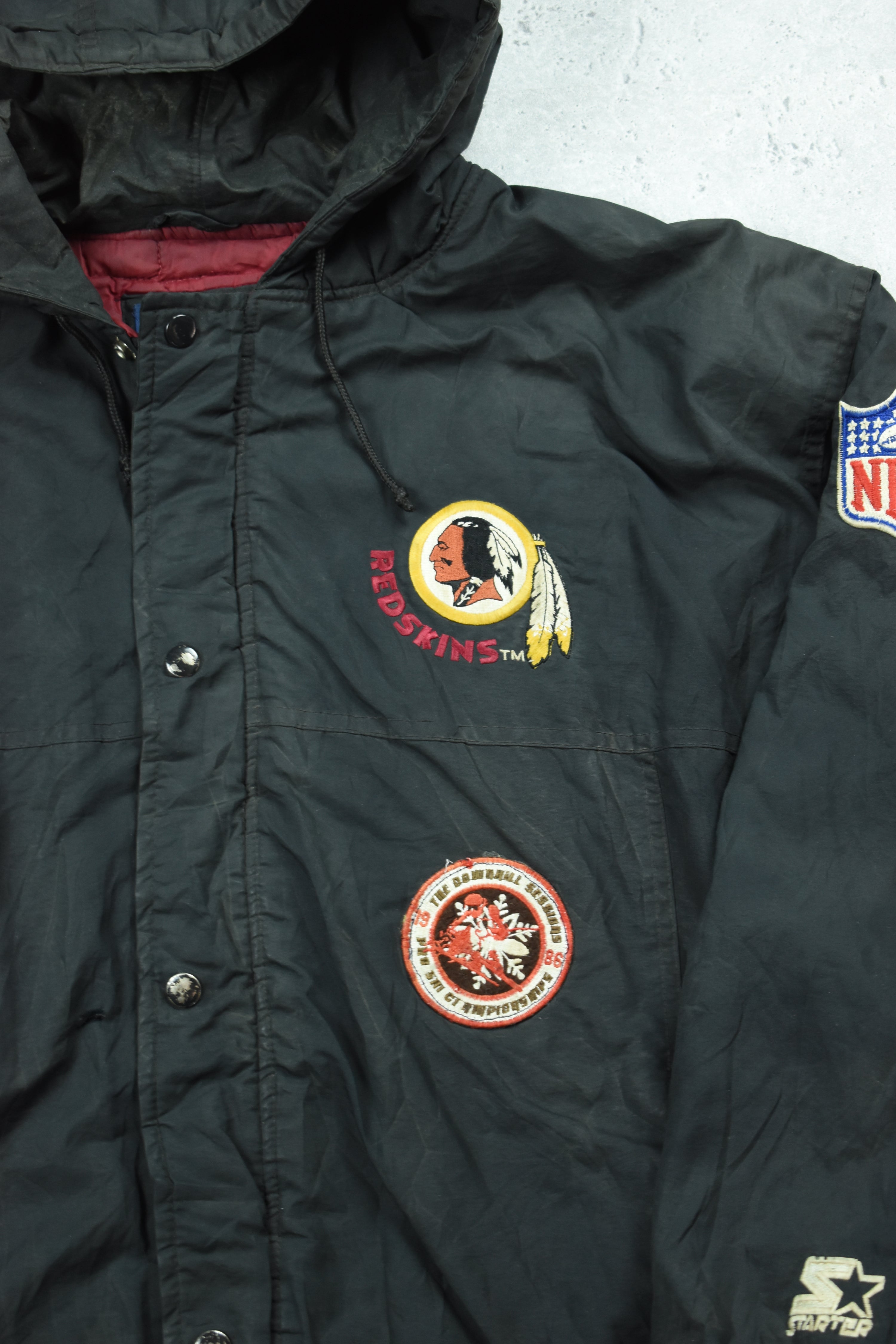 Vintage Redskins Embroidery Parker Jacket Medium