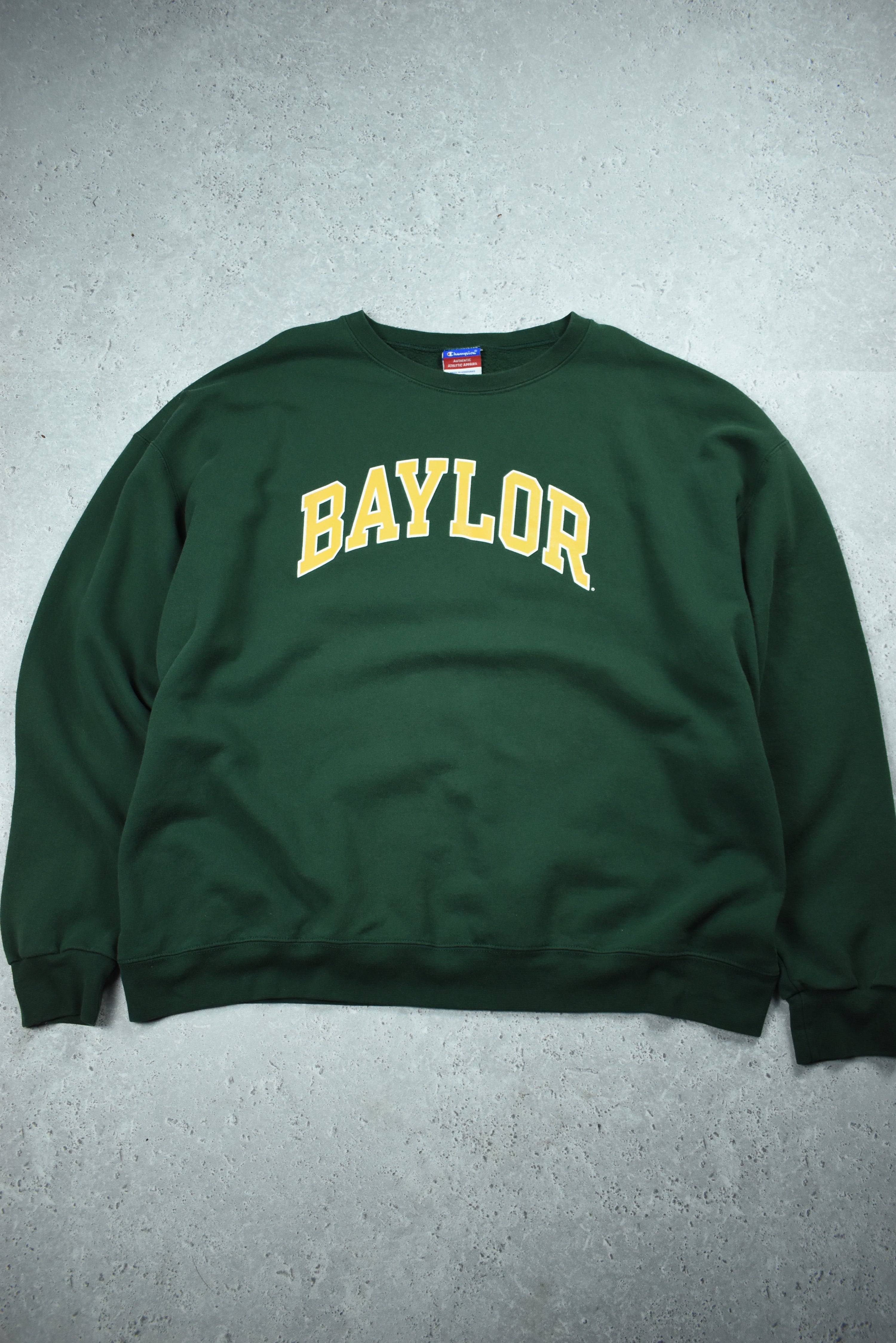 Vintage Champion Baylor Puff Print Sweatshirt XXL