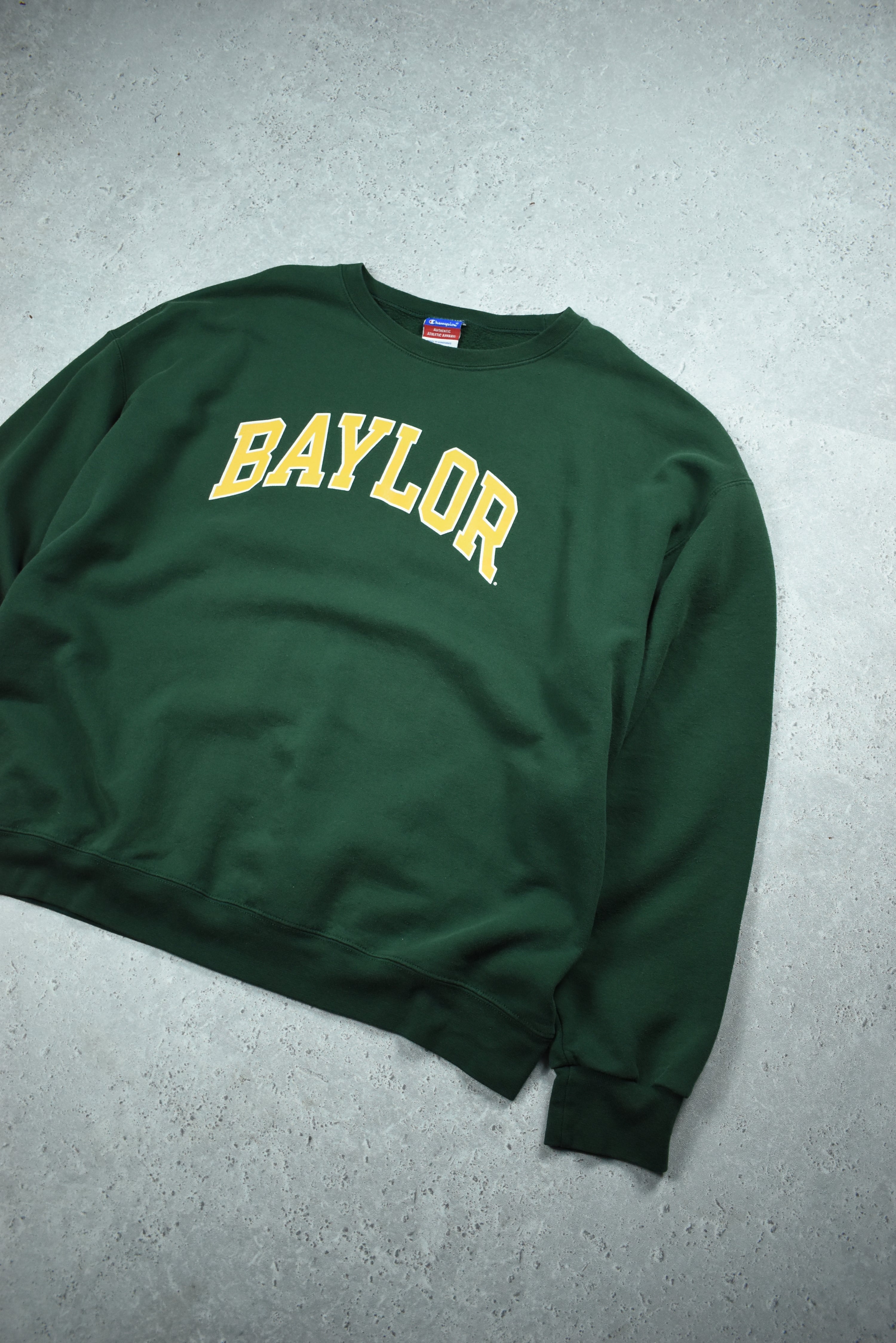 Vintage Champion Baylor Puff Print Sweatshirt XXL