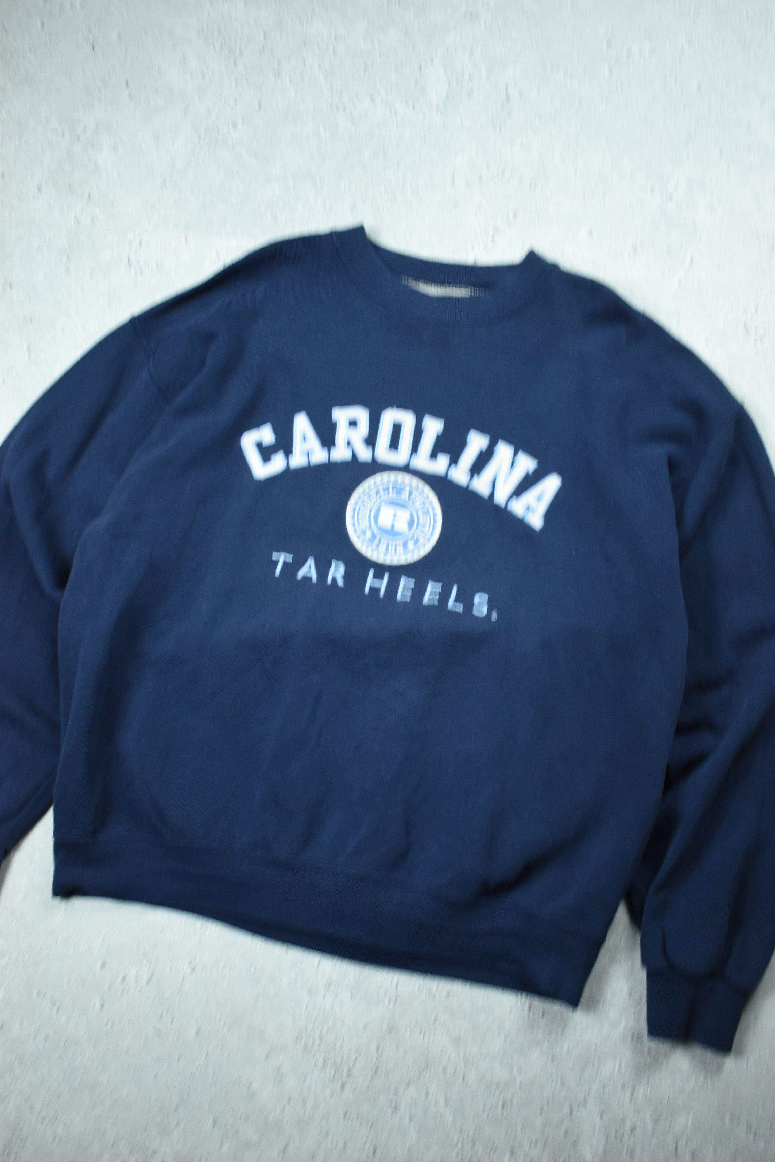 Vintage Russell Athletic Carolina Tar Heels Embroidery Sweatshirt Medium
