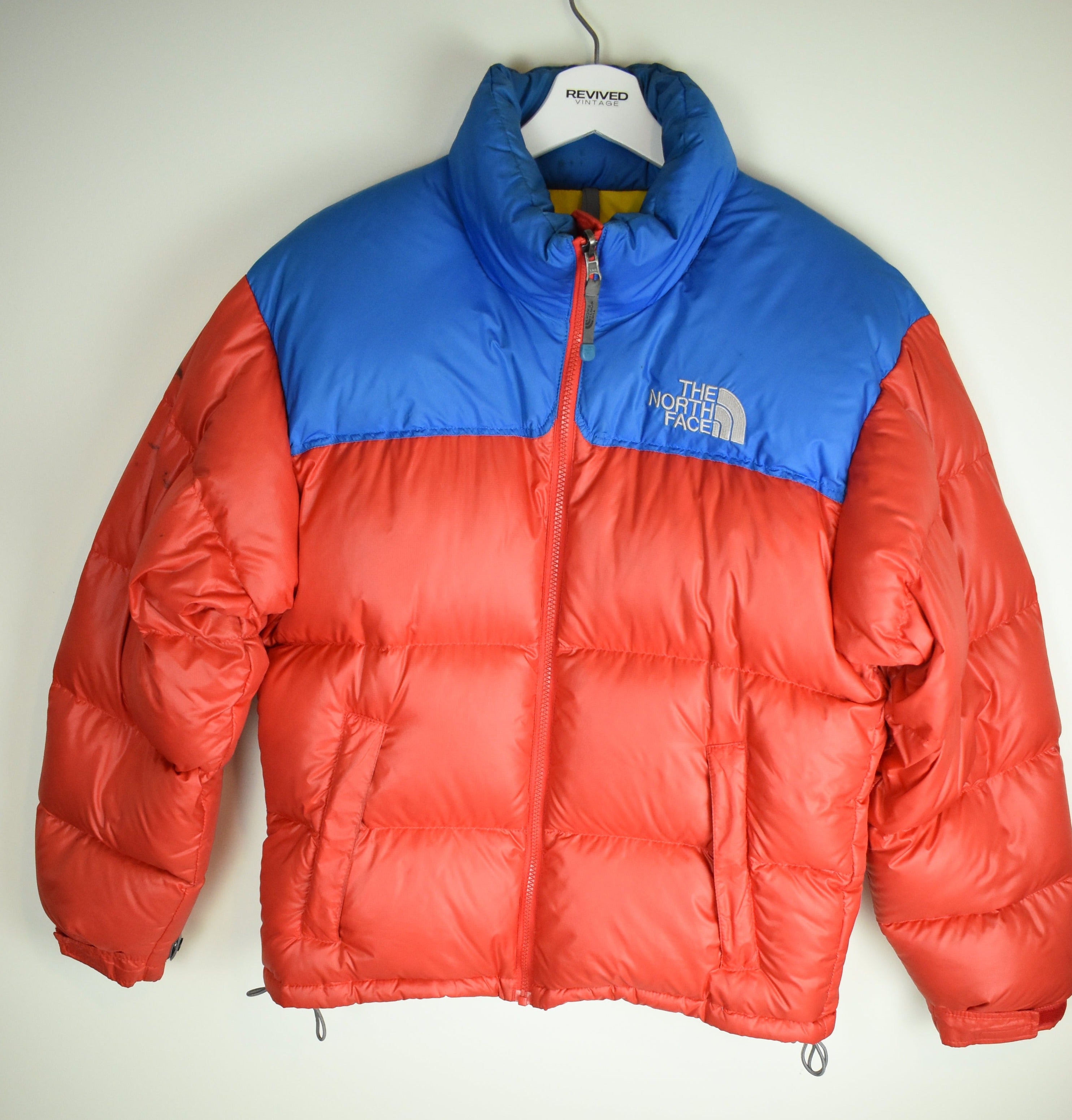 Vintage North Face 700 Nuptse Puffer Red/Blue Medium | Vintage Clothing