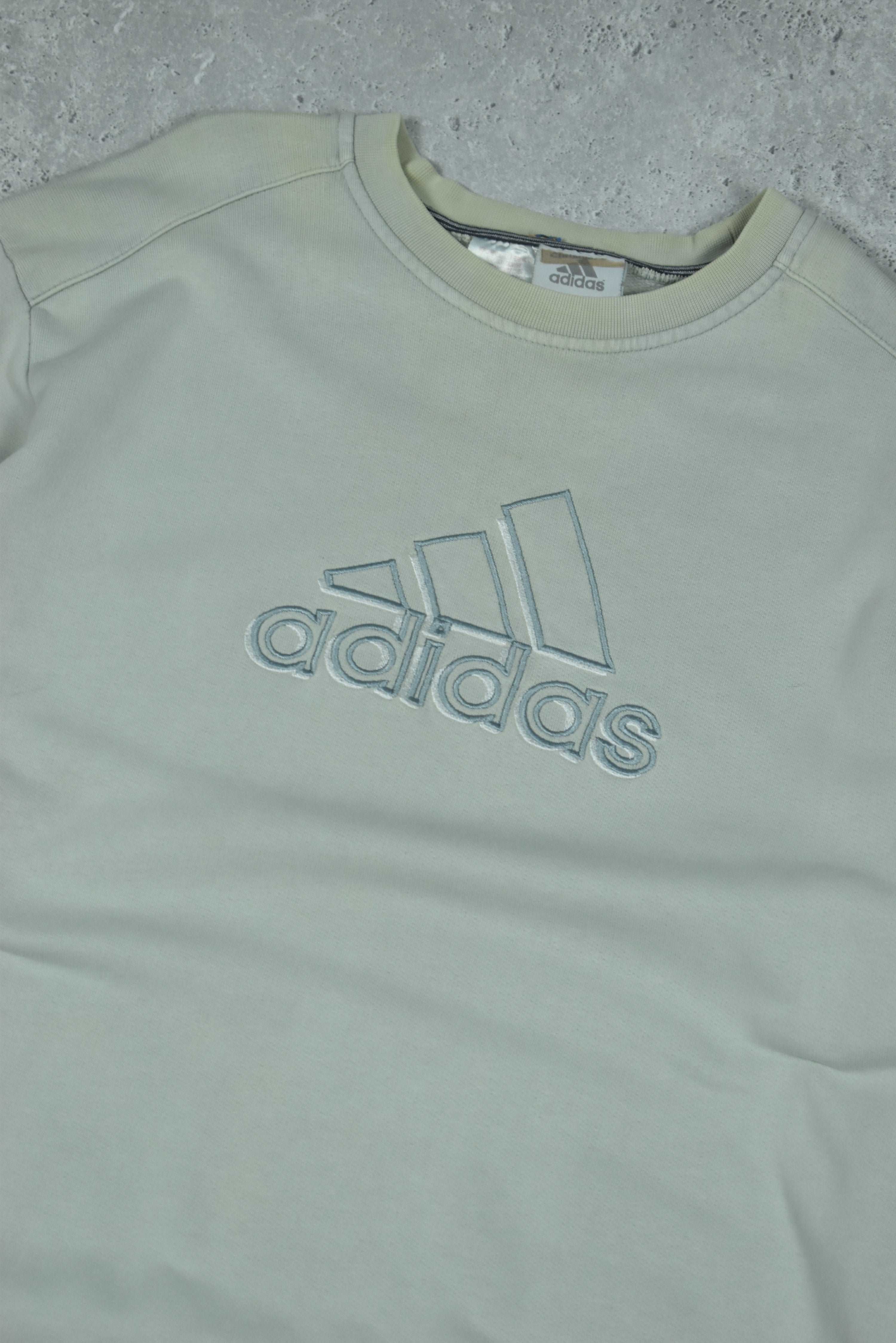Vintage Adidas Embroidery Logo Sweatshirt Large