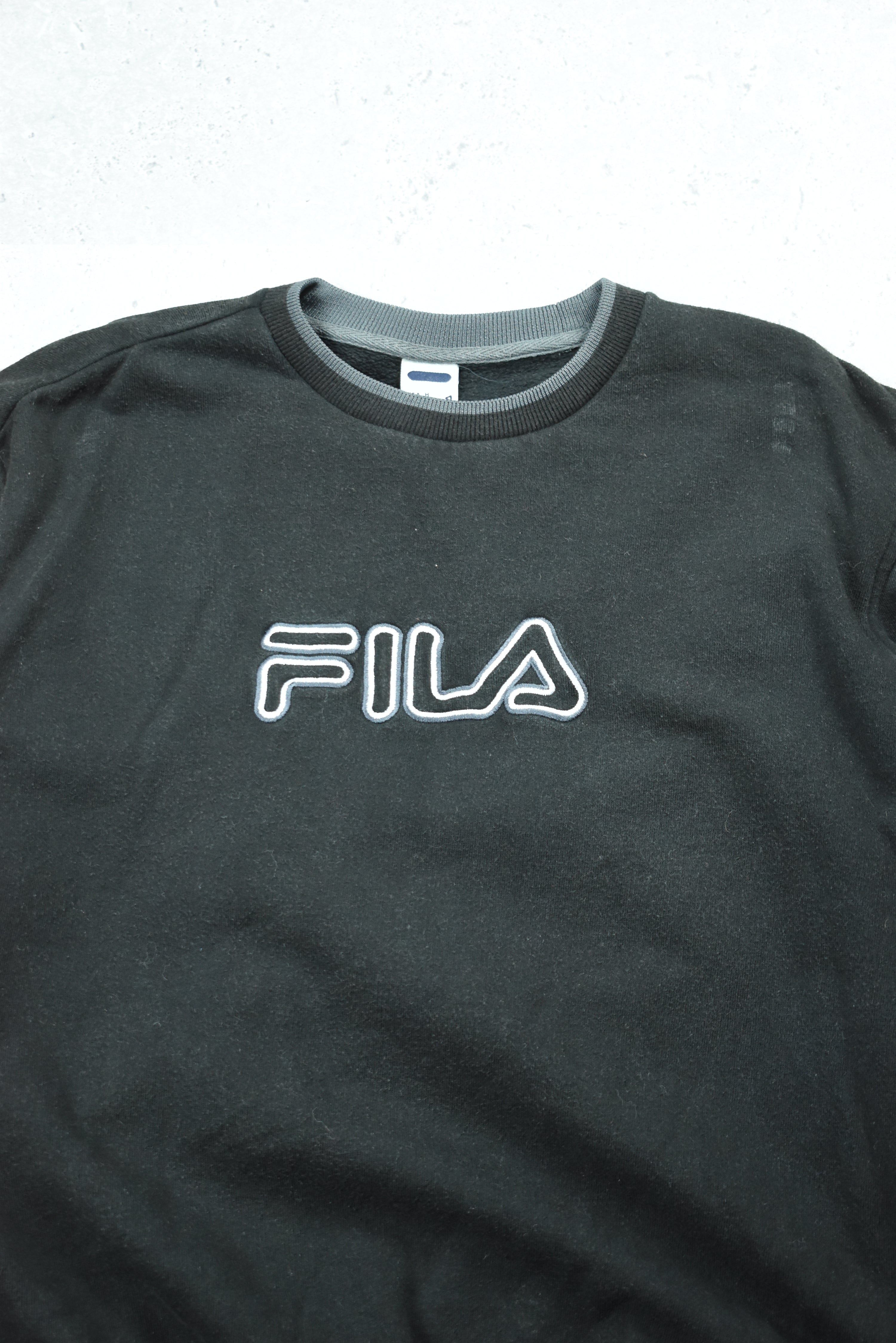 Vintage Fila Embroidery Logo Sweatshirt Medium