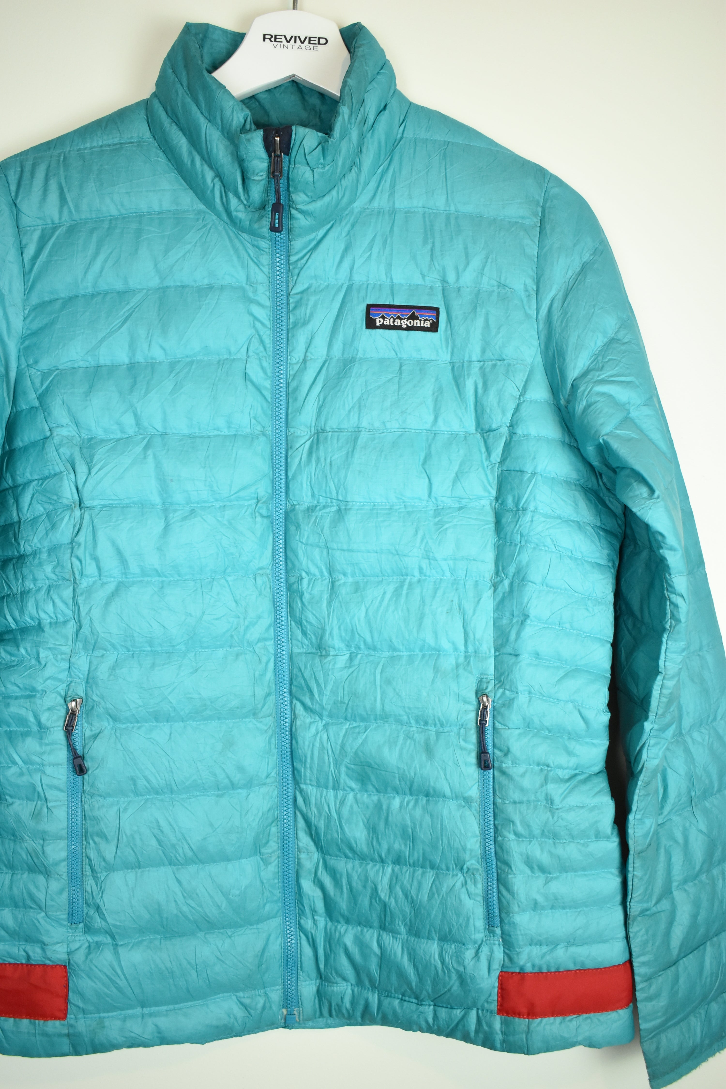 Vintage Patagonia Turquoise Puffer Jacket Small | Vintage Clothing