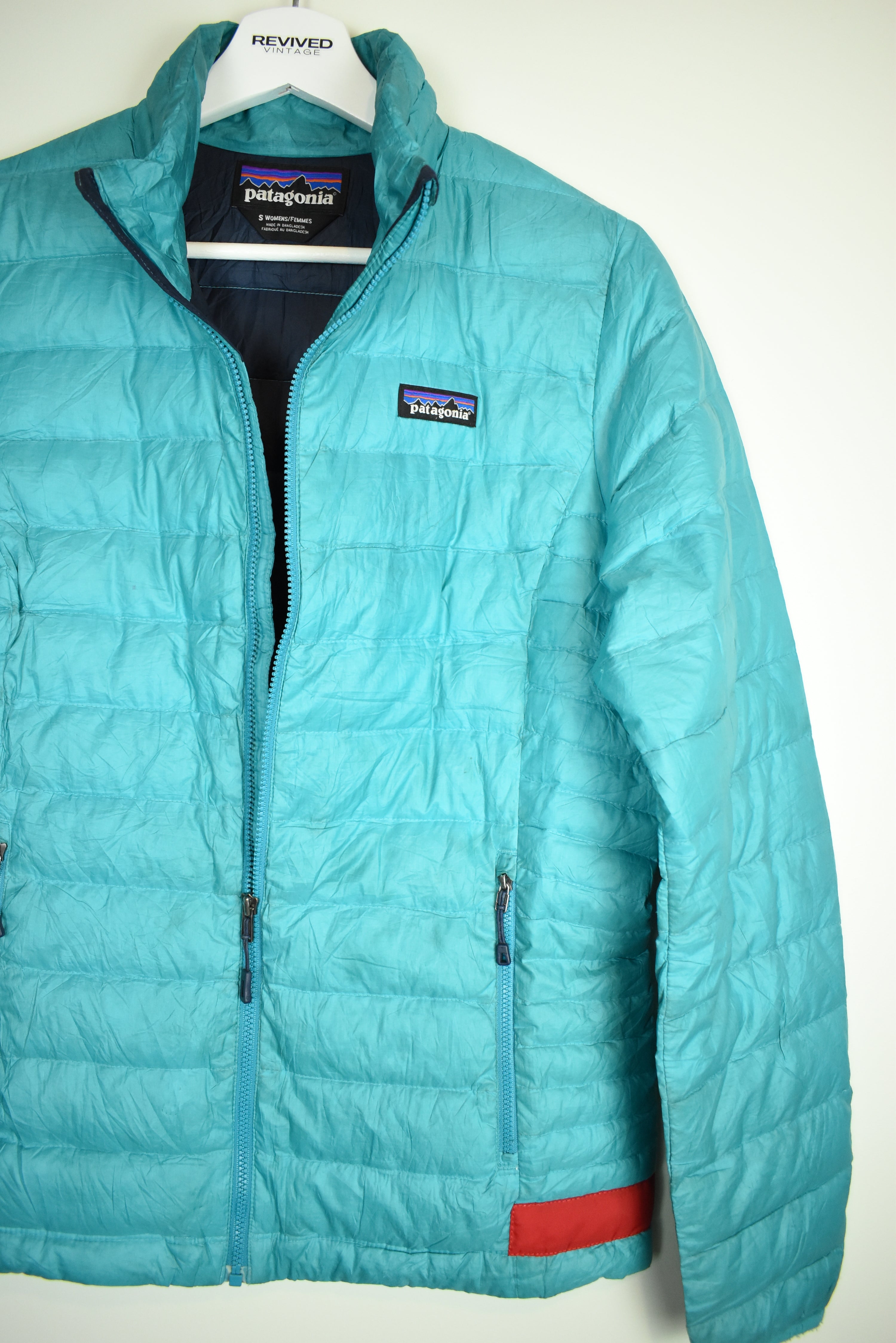 Vintage Patagonia Turquoise Puffer Jacket Small