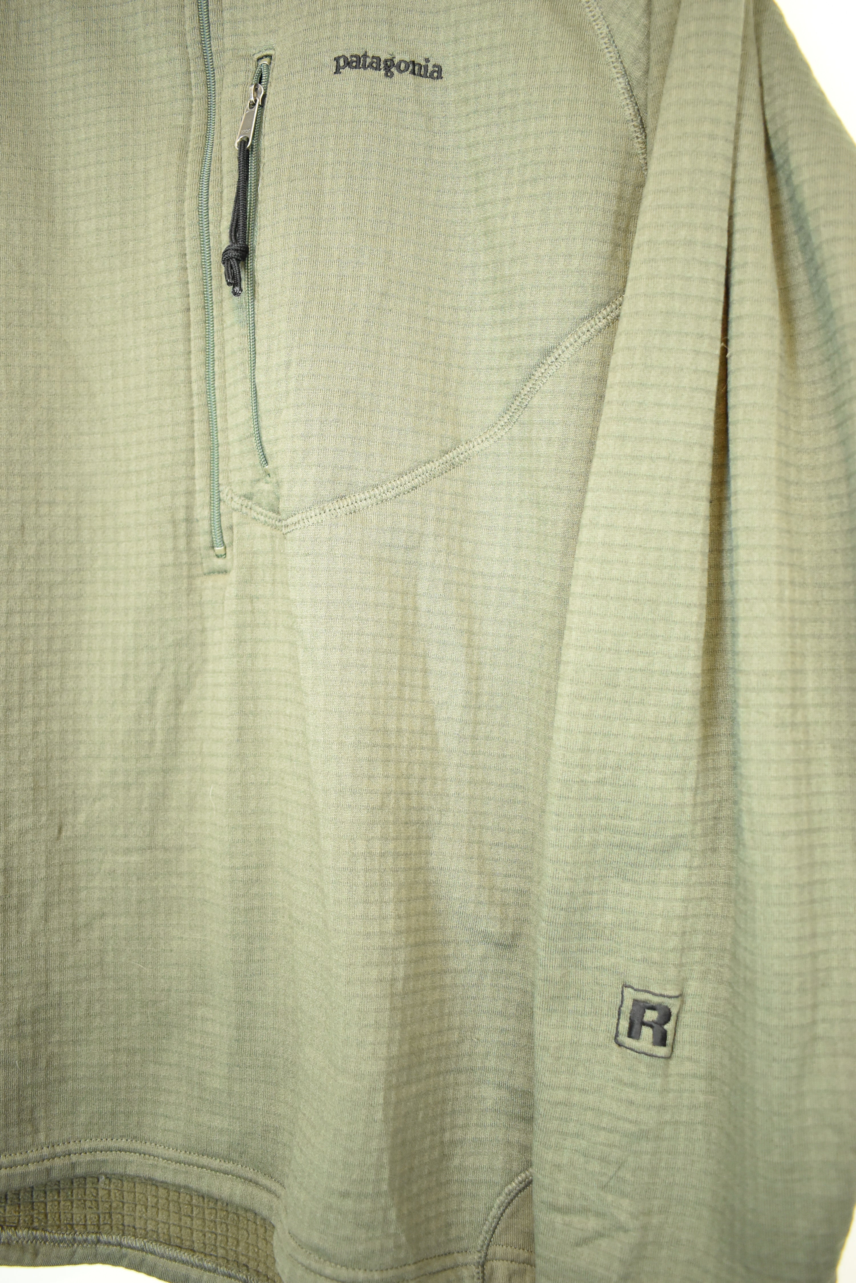 Vintage Patagonia R1 Olive Fleece Pullover Medium | Vintage Clothing